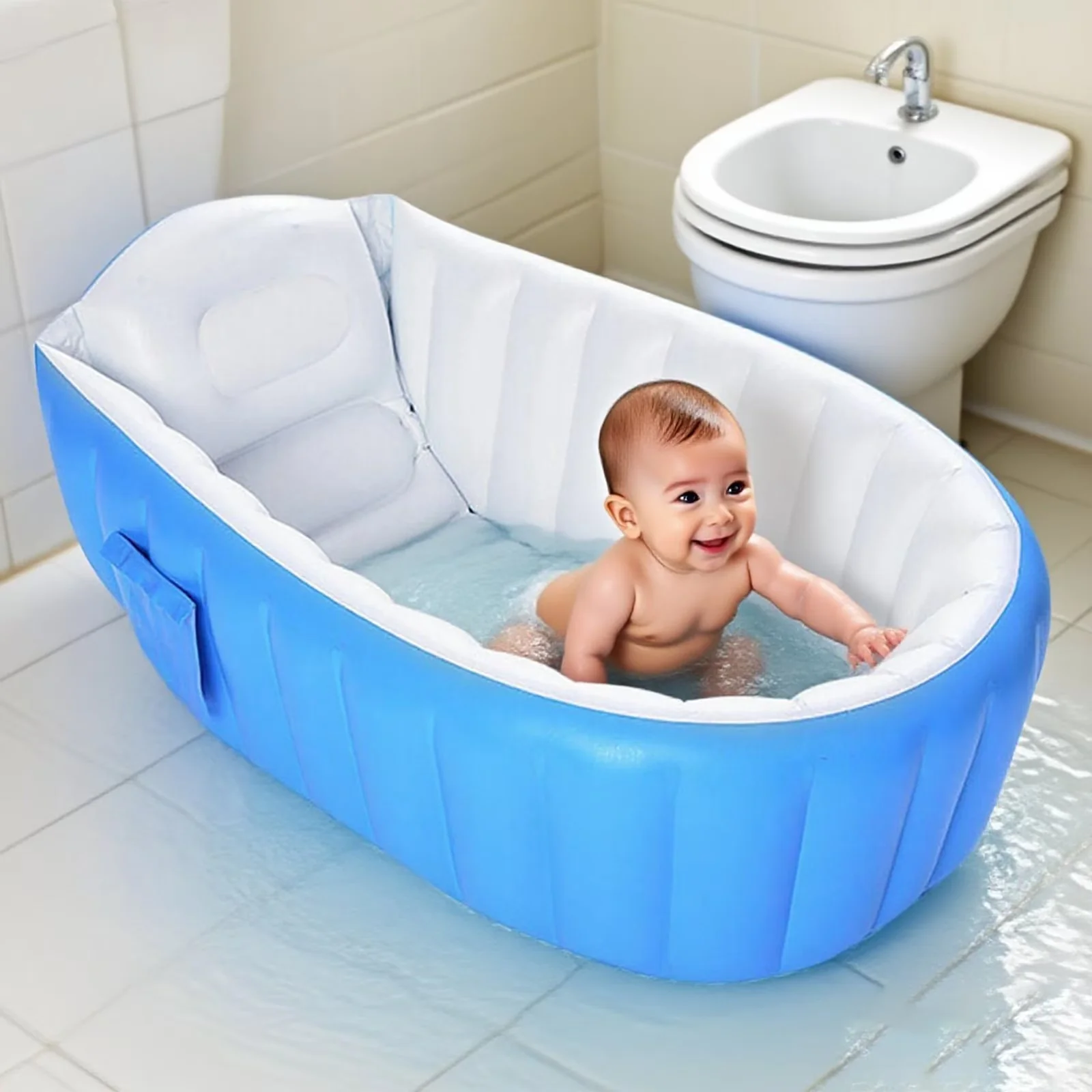 Innovative Inflatable Pool with Baby Bathtub Extra Large - Blue - Standard Series Model EE4F9E