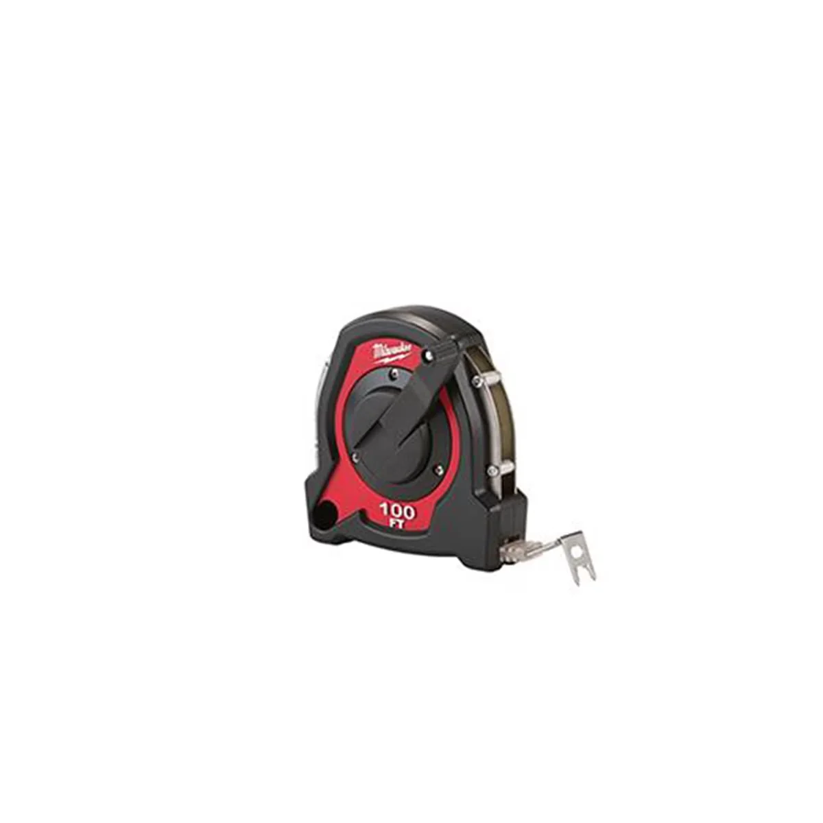 Efficient Measuring Layout with Heavy Duty, Tool 100 Ft. Closed Reel Long Tape - Steel Black Model 41384E