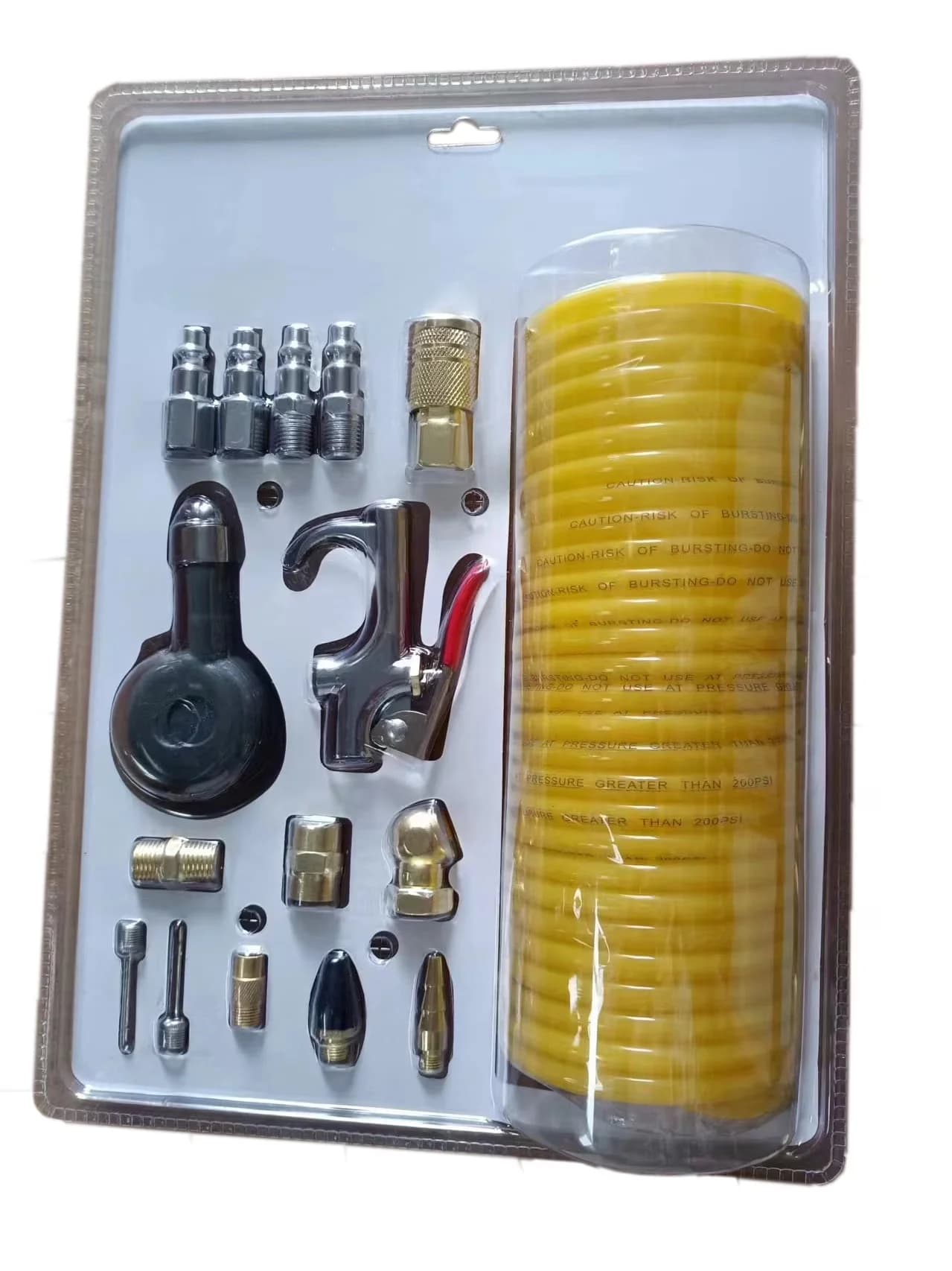 Classic Air Tools Compressor with Lightweight, 16 Piece Tool Accessory Kit CAT-376 - Multi Steel|Rubber Model E3B062