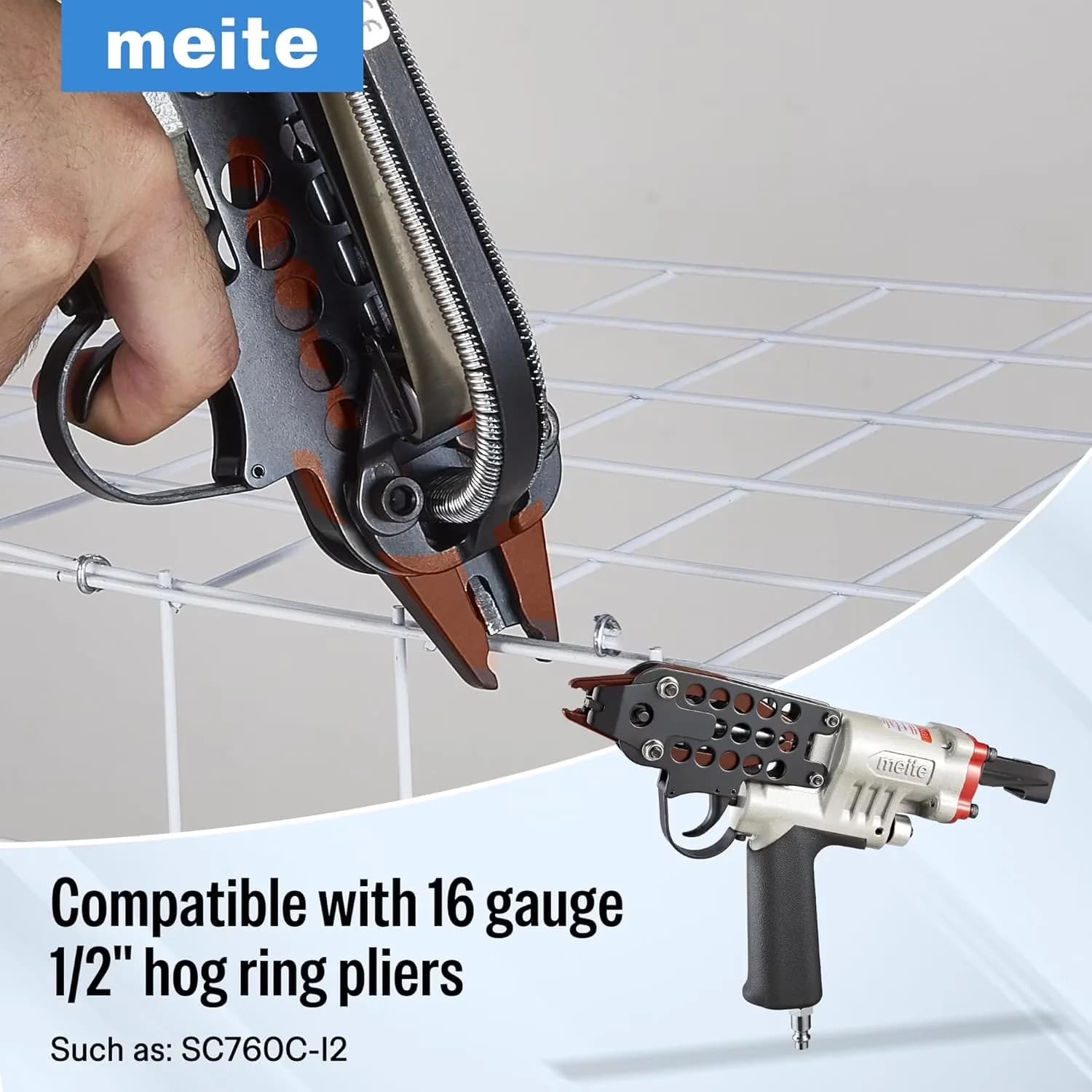 Versatile Pro Tool with Durable, Heavy-Duty, / Hog Ring Tools Professional - Silver Stainless Steel Model FF622E