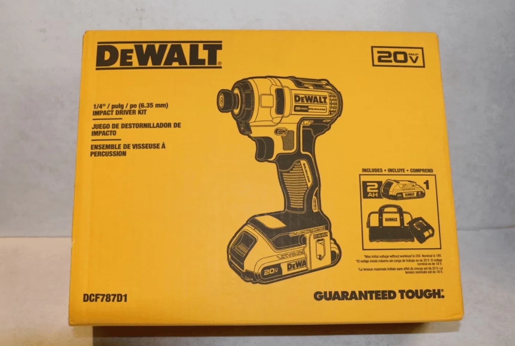 Essential Drills Driver with Battery, 20V - Brown 1PC - Residential Grade Model A5A3FD
