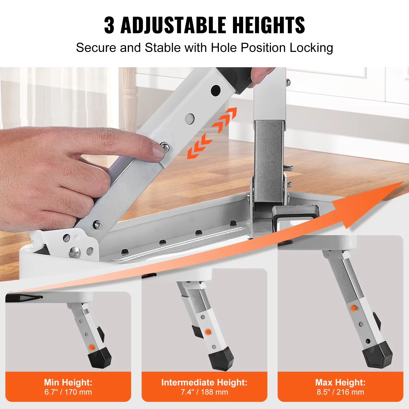 Classic Ladders And Step Stool with Foldable, Steel Ladder, Ladder - Steel Black Model B0D3EF
