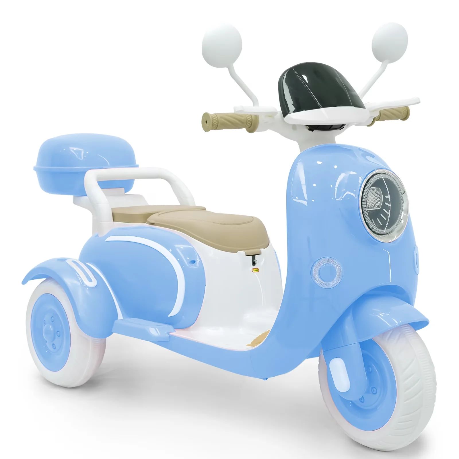 Scooter Professional with Battery, 12V, Led Lights - Blue - Quality Construction Model FBAD00