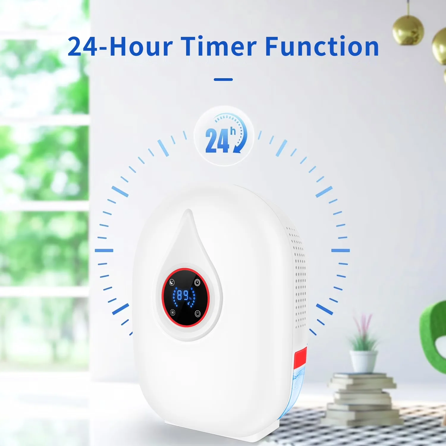 Stylish Dehumidifier with Automatic Shut-Off, Remote Controlled, 2-Pint - White Model 2CC692