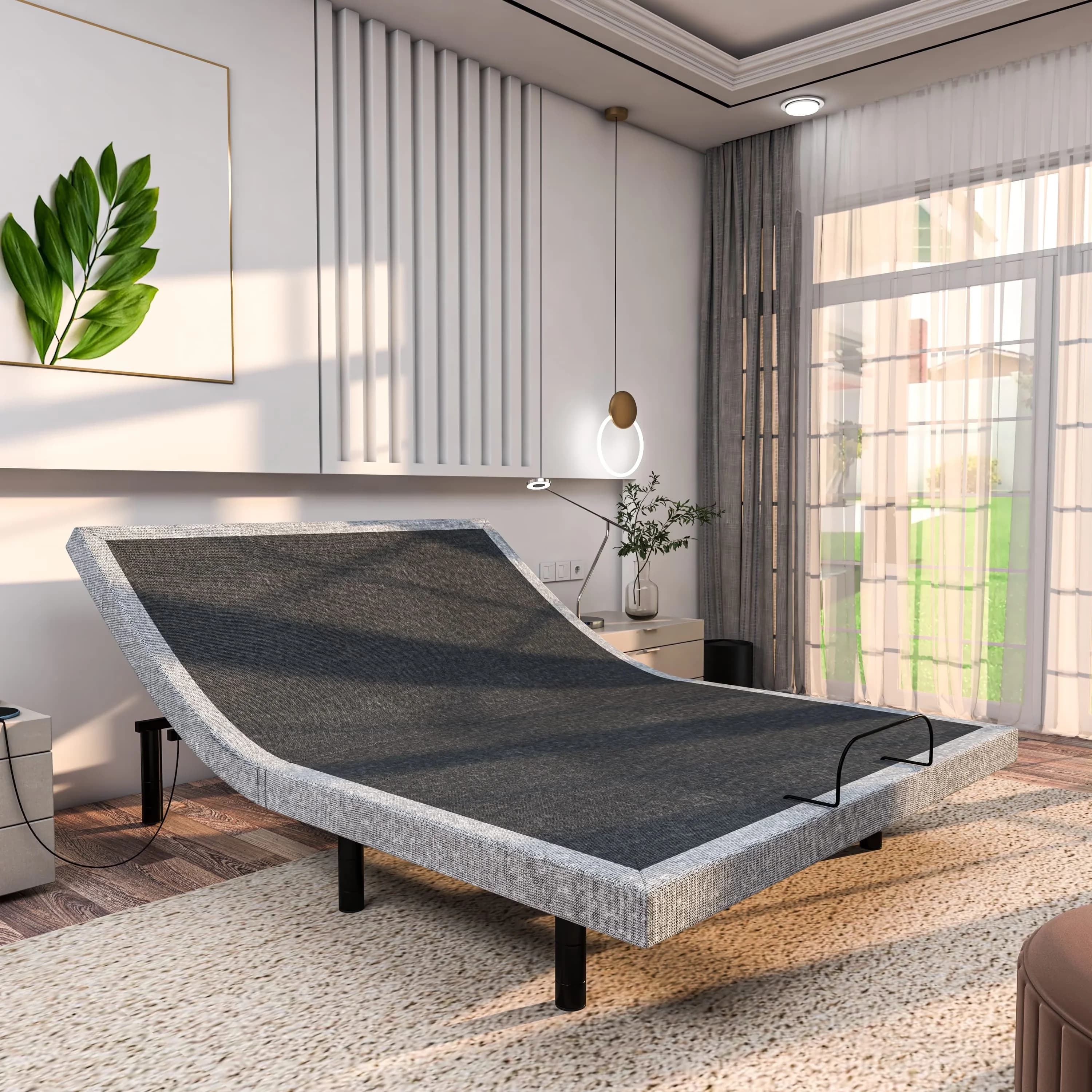 Mattresses Accessory Efficient with Usb Port, USB, Adjustable Bed - Metal Gray Model 50177D