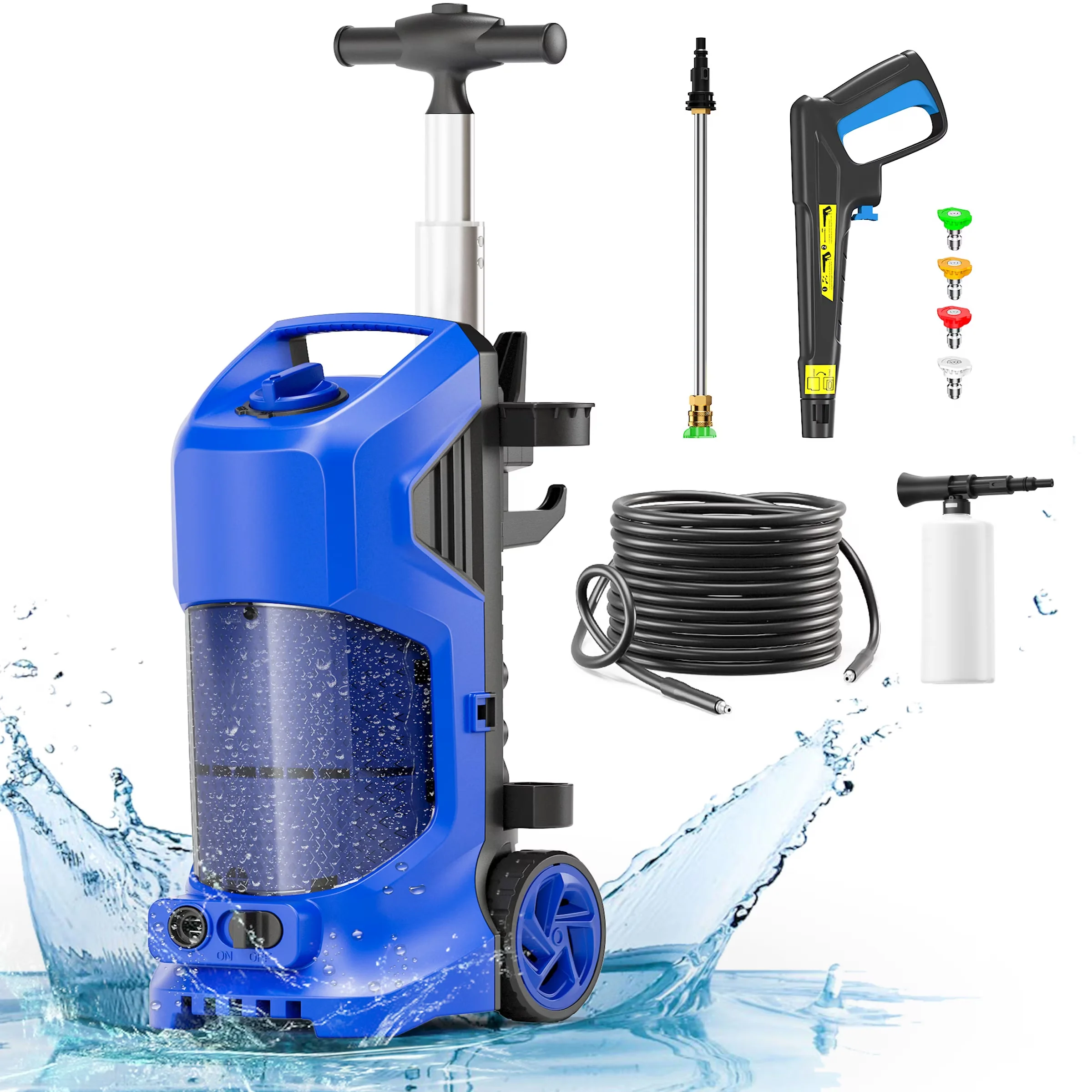Pressure Washer Versatile with 25FT Flexible High Hose, 2.5GPM Compact Electric, Lightweight Mobile Power for Car, Home - Model 75E3FC