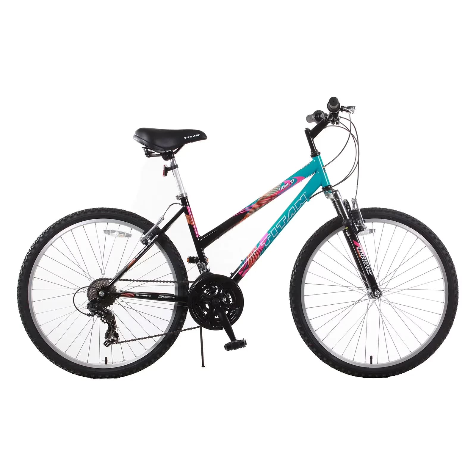 Professional Mountain Bike with Adjustable Seat, Black, 26" Trail 21-Speed Suspension Women's - Model 5EB93B
