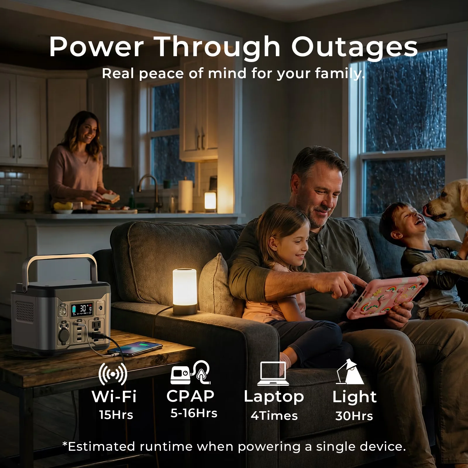 Versatile Generator with 300W, Usb Port, Digital Display - Gray - Reliable Performance Model 0BA2E8