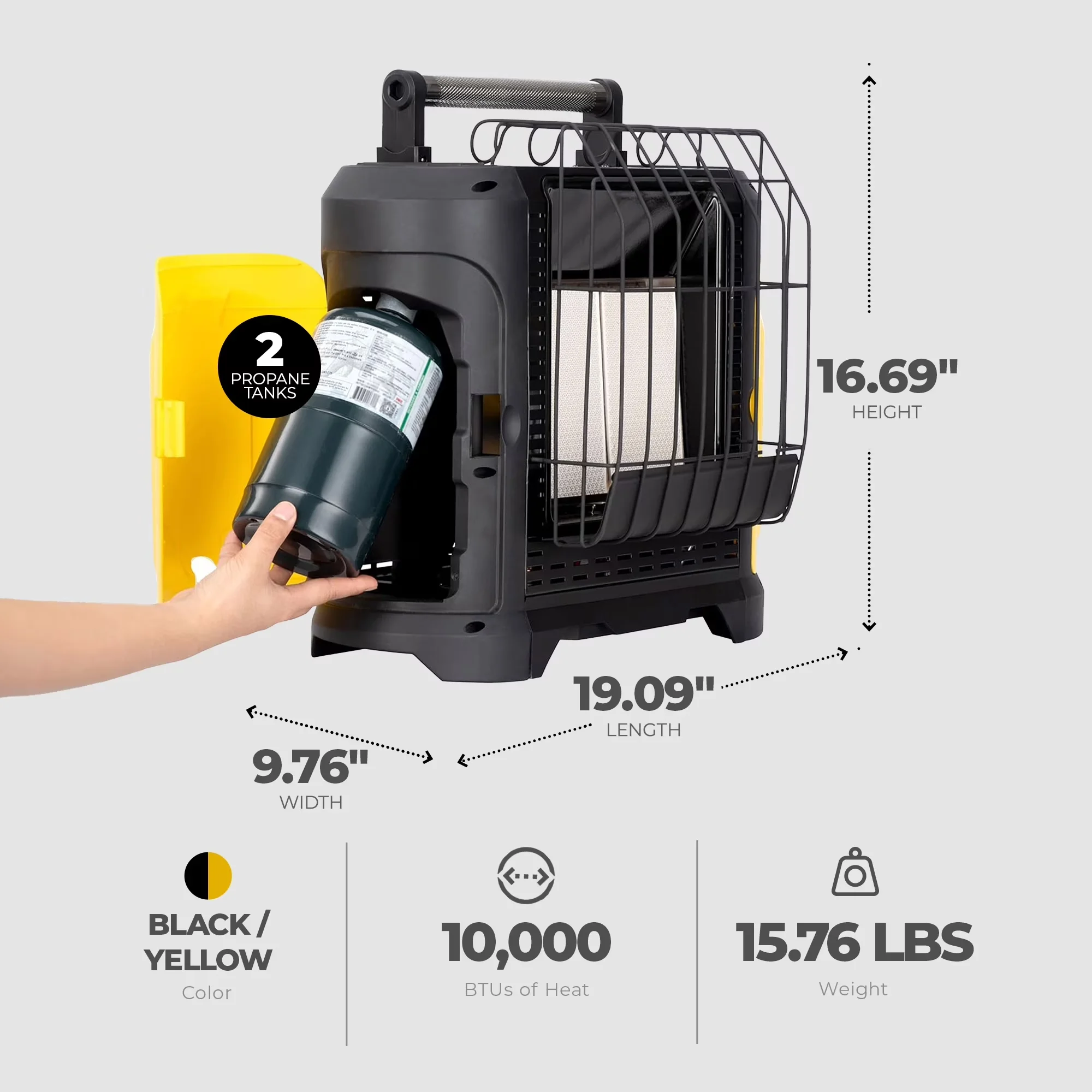 Modern Portable And Electric Space Heater with Automatic Shutoff, Material: Plastic, Indoor/Outdoor - Black Model CEA738