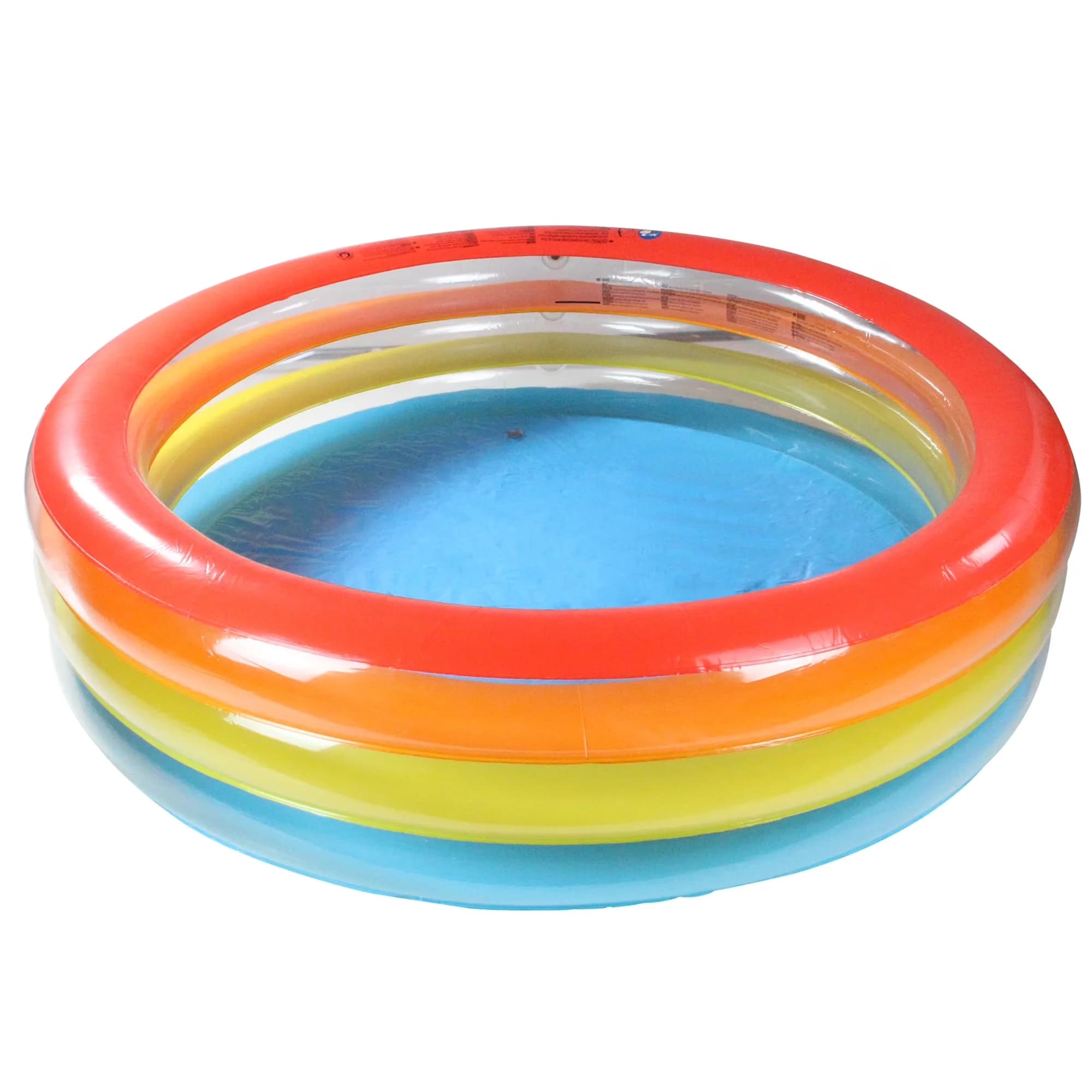 Modern Inflatable Pool with Offers a convenient drain on the bottom, Translucent Walls - Blue Model 1307A3