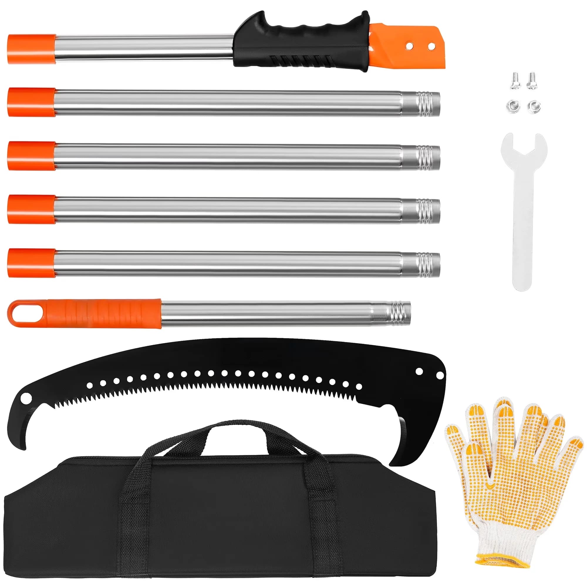 Pole Saw Durable with Replaceable Cutting Blade, Stainless Steel & Sharp Steel Blade - Orange Model 0C7702