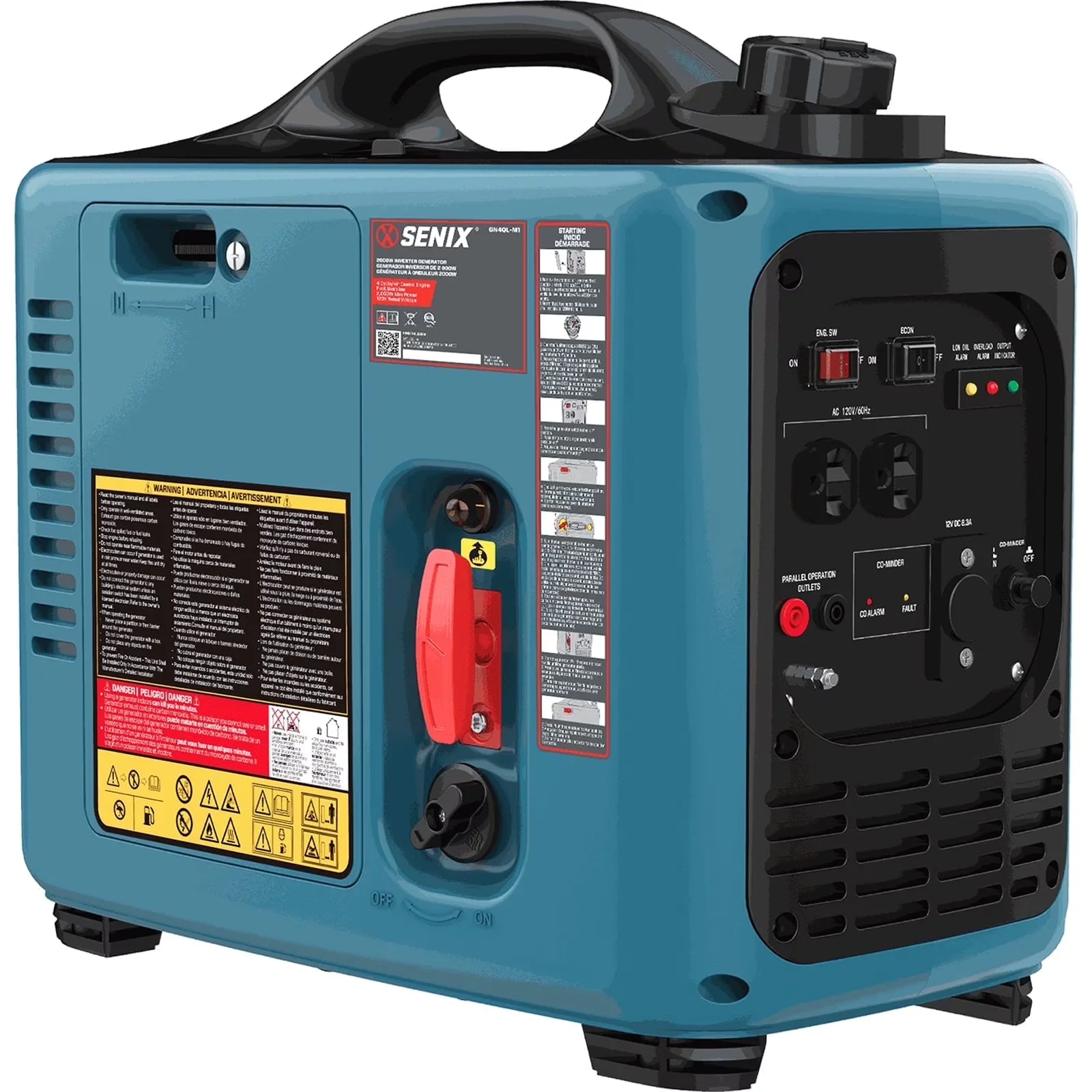 Modern Generator with 2000W, Co Shut-Off, Running Watts: 1600W - Long-Lasting Performance Model C31695