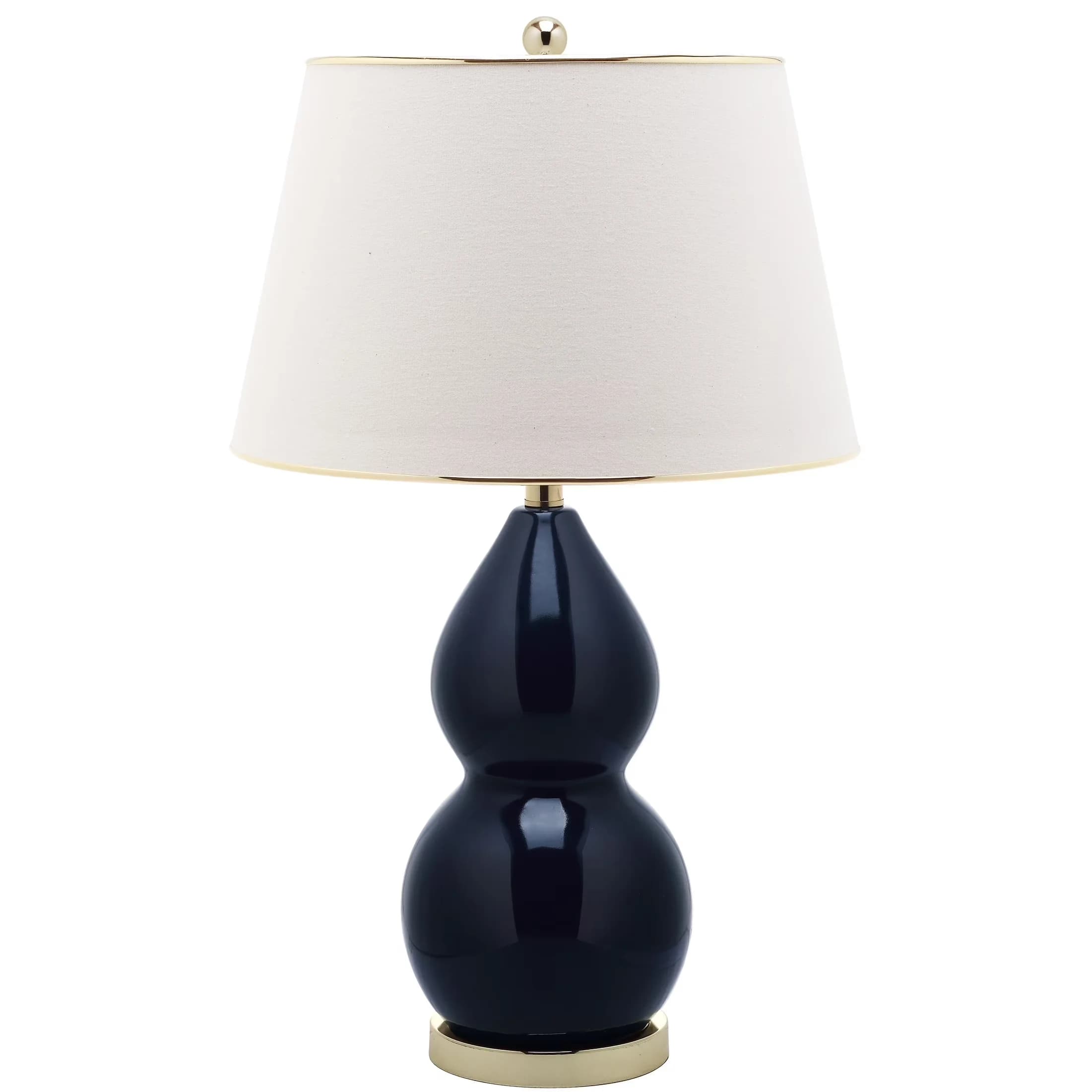 Reliable Lamp Set with LED, Transitional, 16"x16"x26.5" - Blue Ceramic And Metal Model 3E5B6D