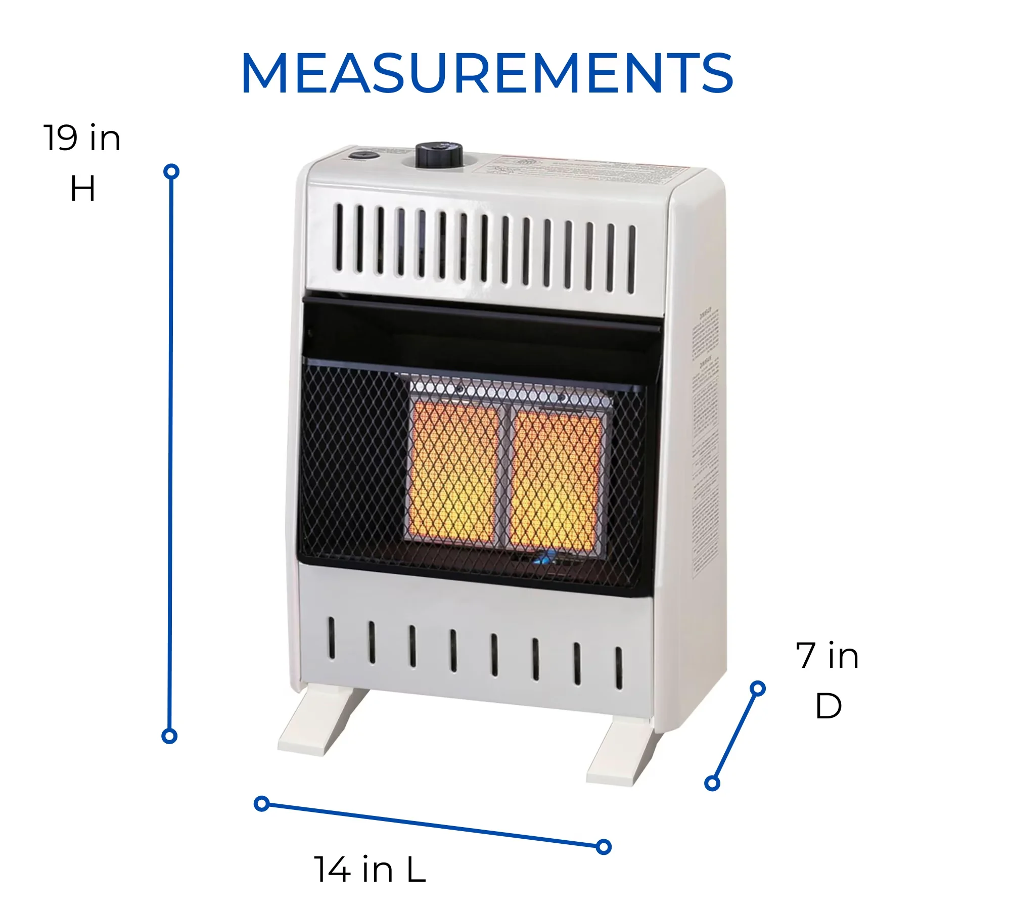 Essential Portable And Electric Space Heater with 10000 BTU, Automatic Shutoff - White Model 5050E9