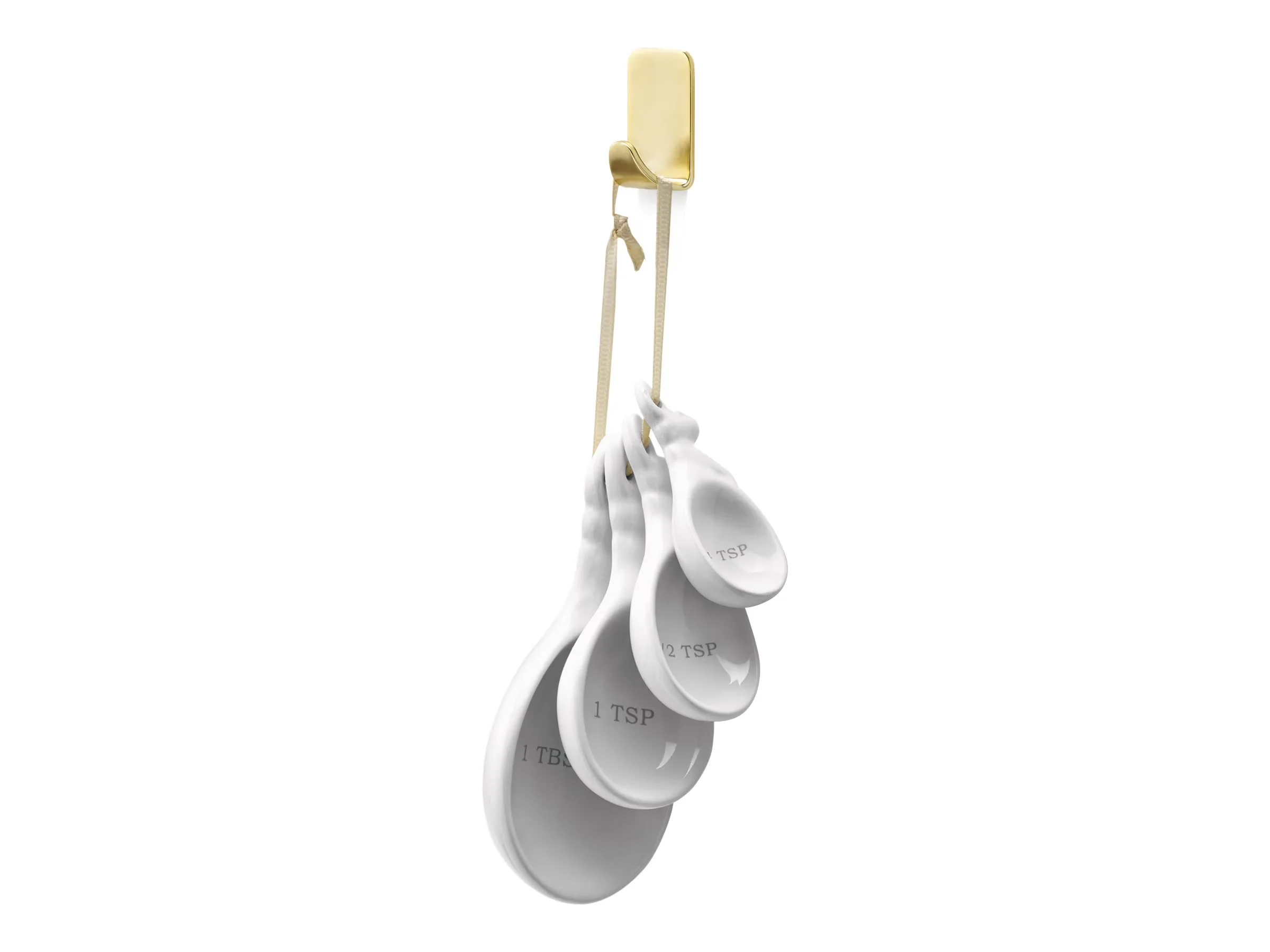 Damage-Free Hanging Compact with Easy Installation, 4 Pack, 0.5 lb Capacity - Metal Gold Model 48EC83