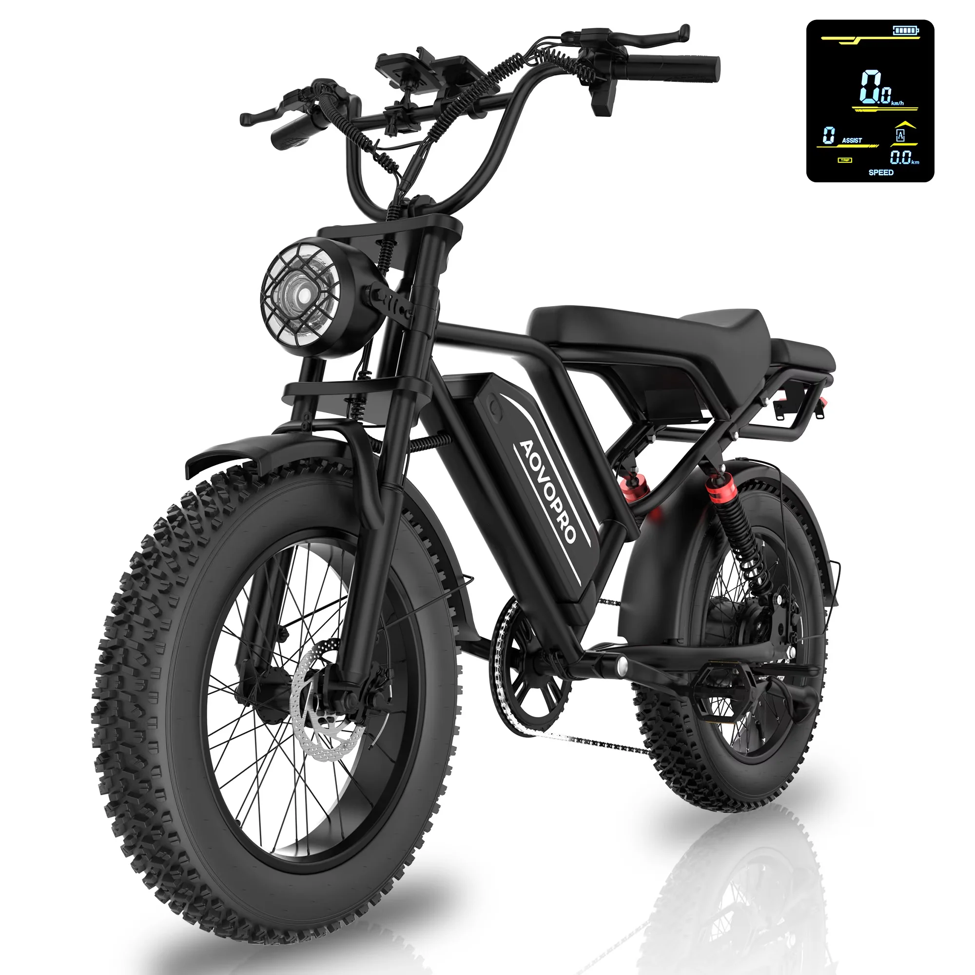 Electric Bike Durable with 750W, 48V, AP20 - Black - Quality Construction Model 2C6BA5