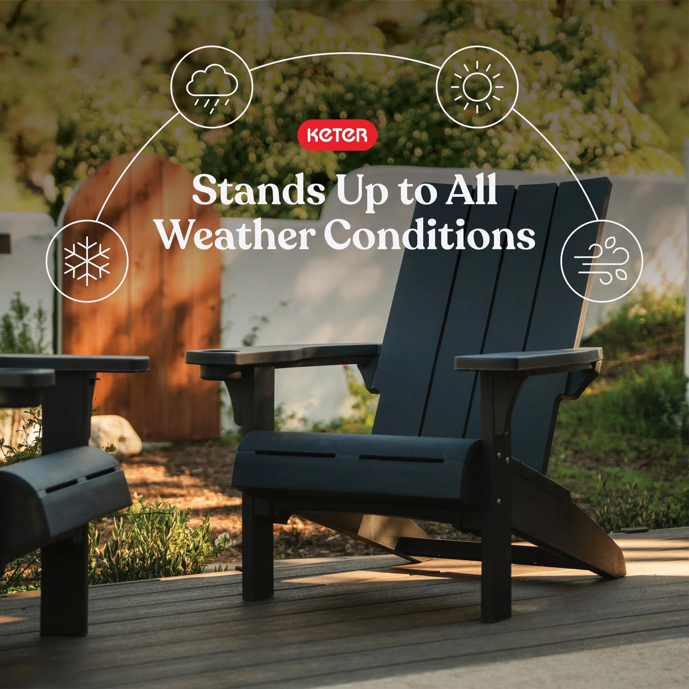 Quality Patio Chair with Cup Holder-Perfect - Resin Gray Modern - Commercial Quality Model 823921