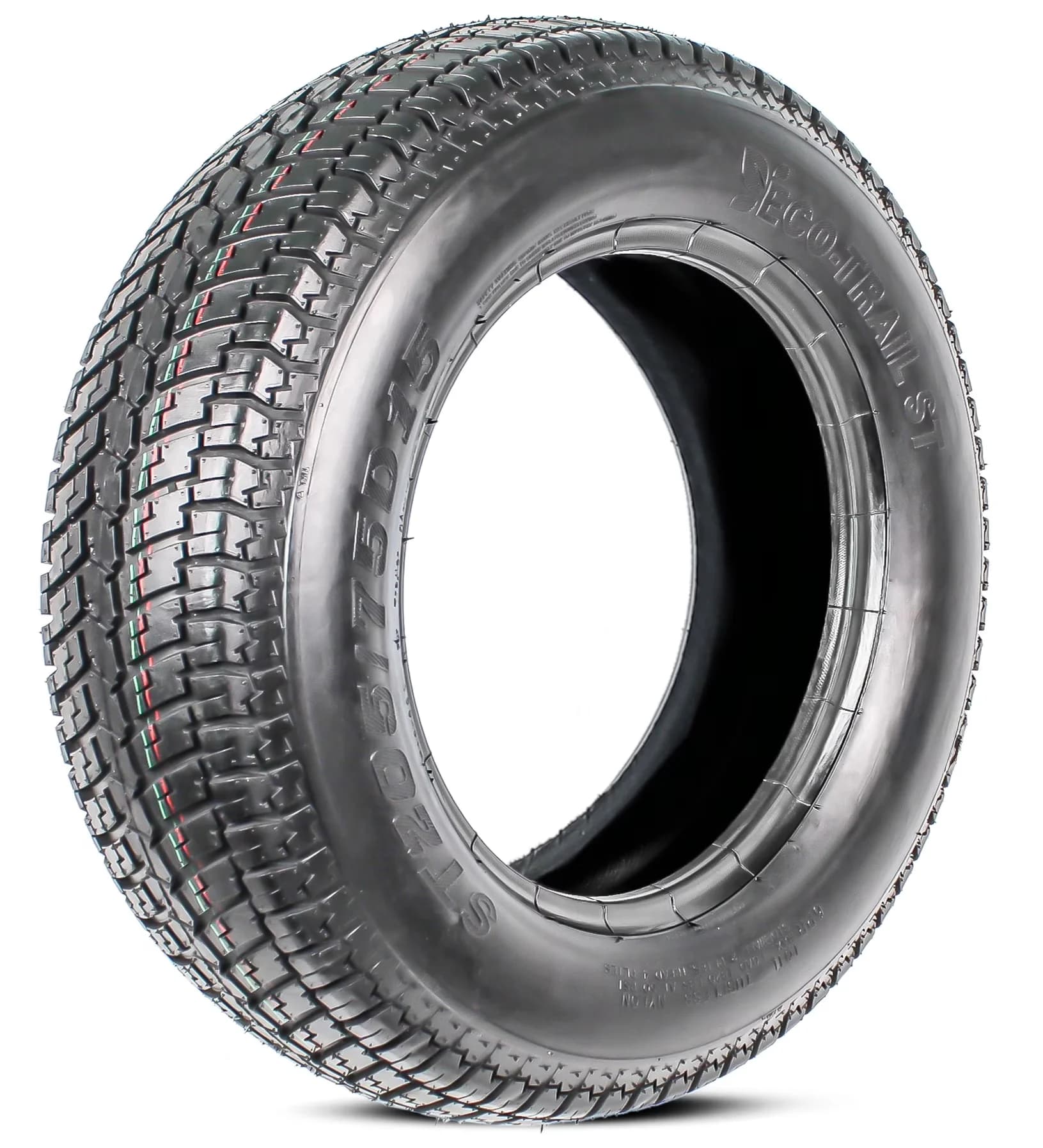 Trailer Tire Premium with 2 Year Warranty w/Free Roadside, Overall Diameter: 27.2", Bias Ply Trailer Tire - Size: 205/75D15 Model 6C6520