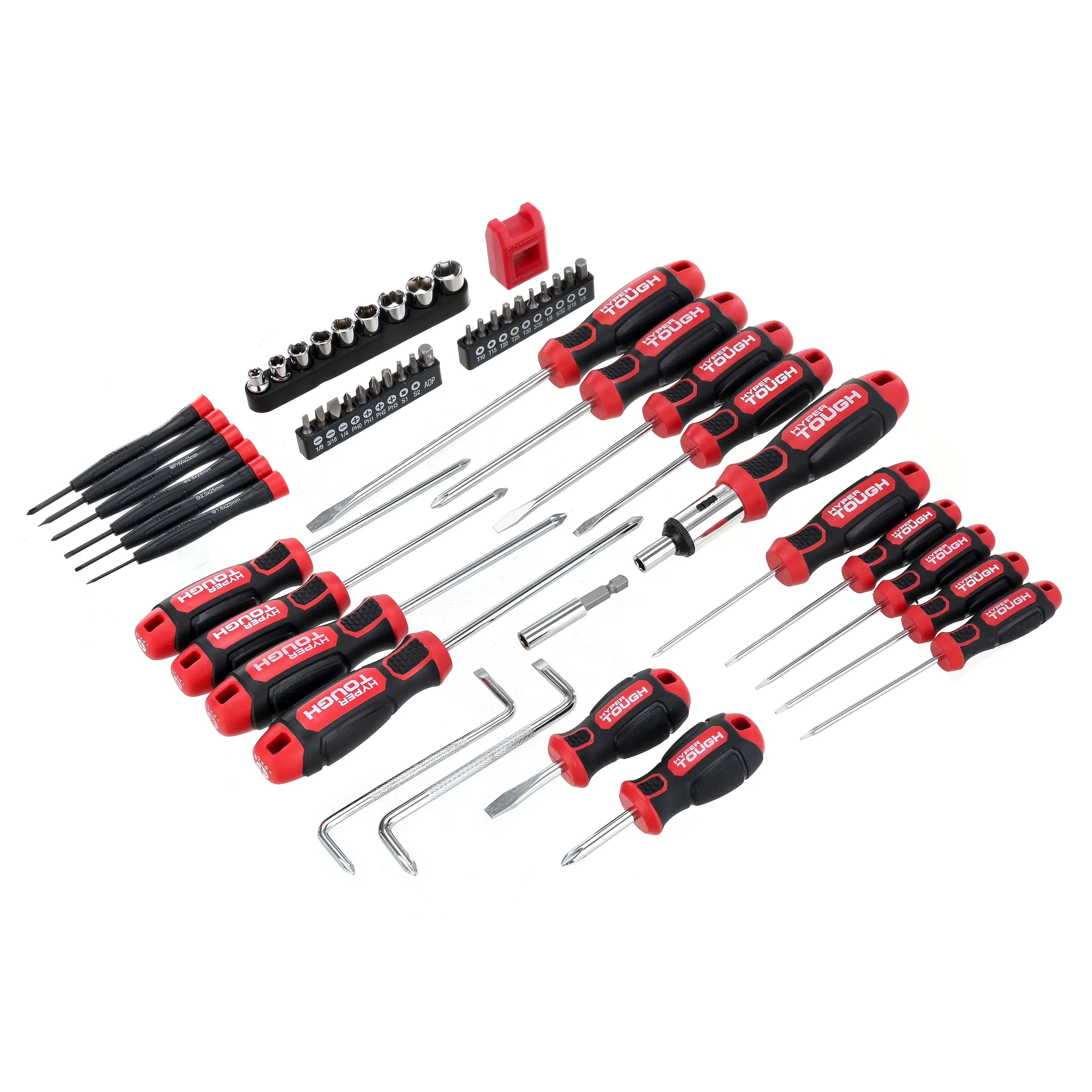 Hand Tool Set Durable with Multi-Head, Hardened blades allow more torque, Nonslip soft-grip handles - Carbon Steelpolypropylene, Pp, Tpr Model 4AFE9A