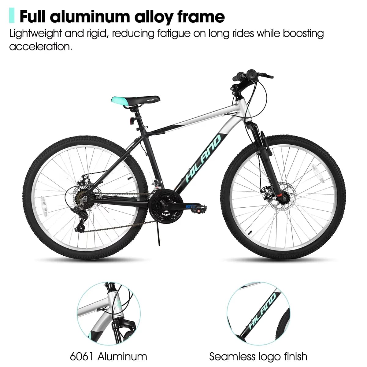 Versatile Mountain Bike with Lightweight, 18 Speed MTB, 26 Inch - Black Model C178A2