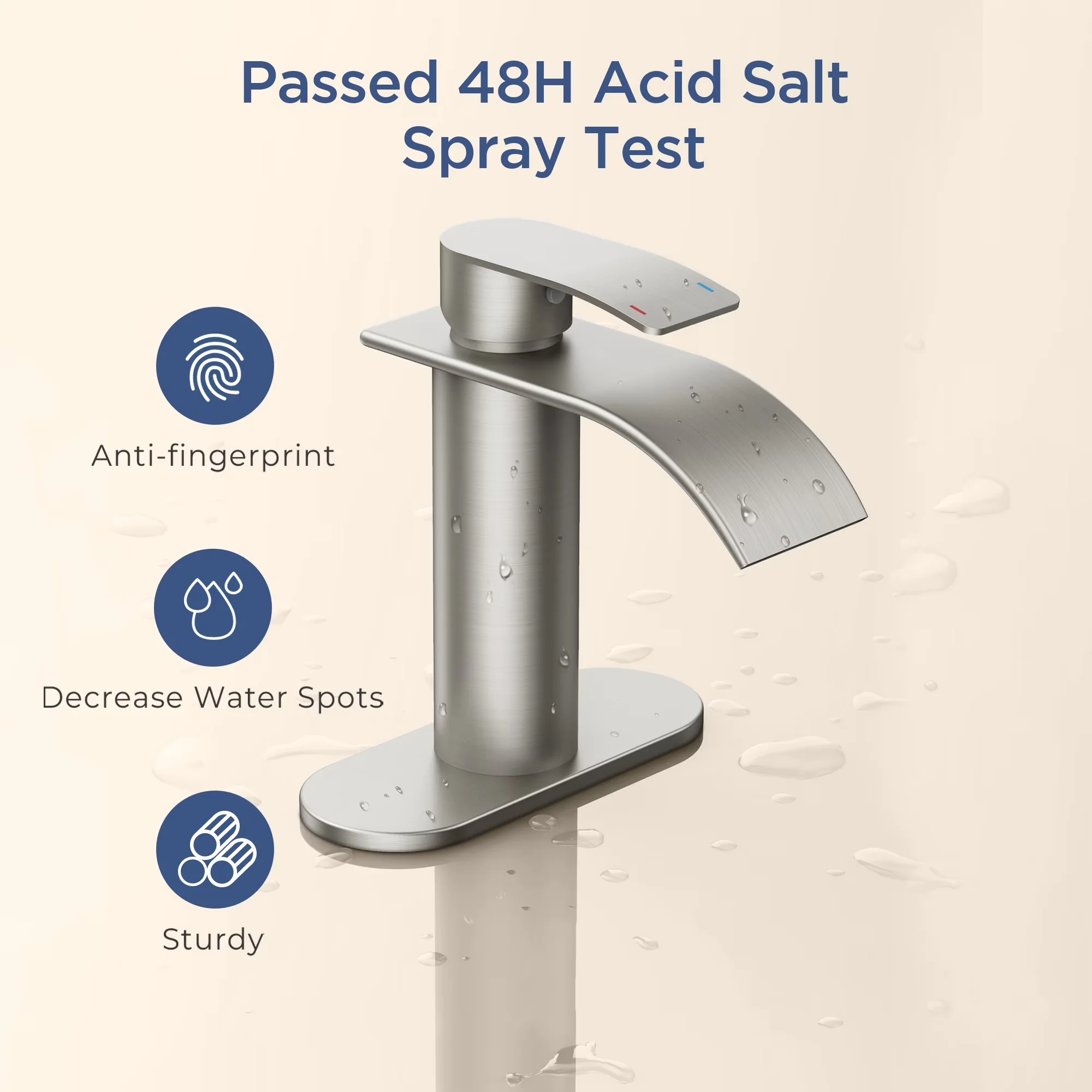 Plumbing Versatile with Anti Fog, Ceramic Disc Valves - Silver Sus304 Stainless Steel Model 5B3C83