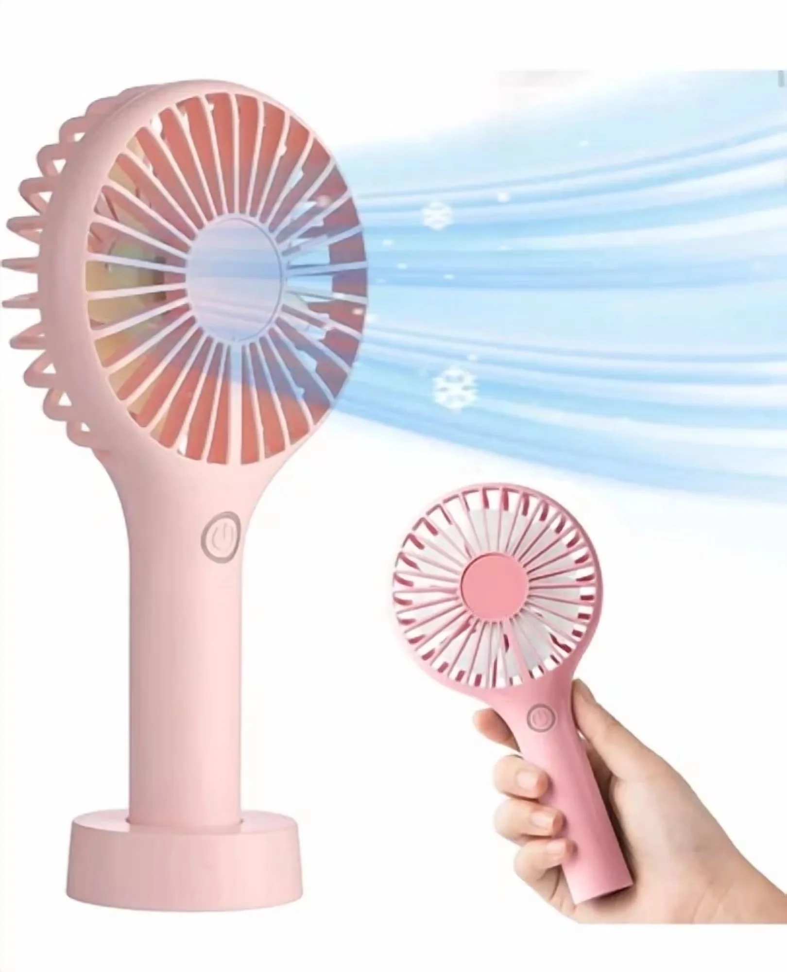 Fans In Cooling Durable with Battery, Mini Handheld Fan Portable, Easy to use and practical for everyone. - Model F76F64