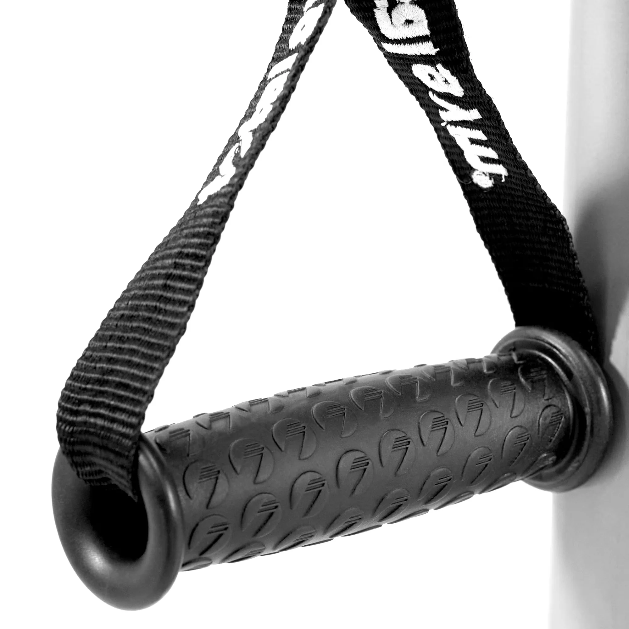 Sleek Home Gym Accessory with Heavy Duty, Black, Nylon Strap Handles - Built to Last Model 0C411B