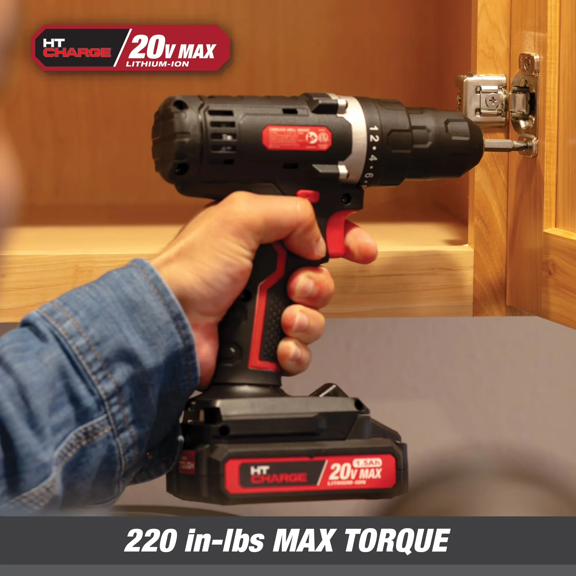 Reliable Drills Driver with Battery, Fast Charge, Battery and Charger - Black Model 40908B