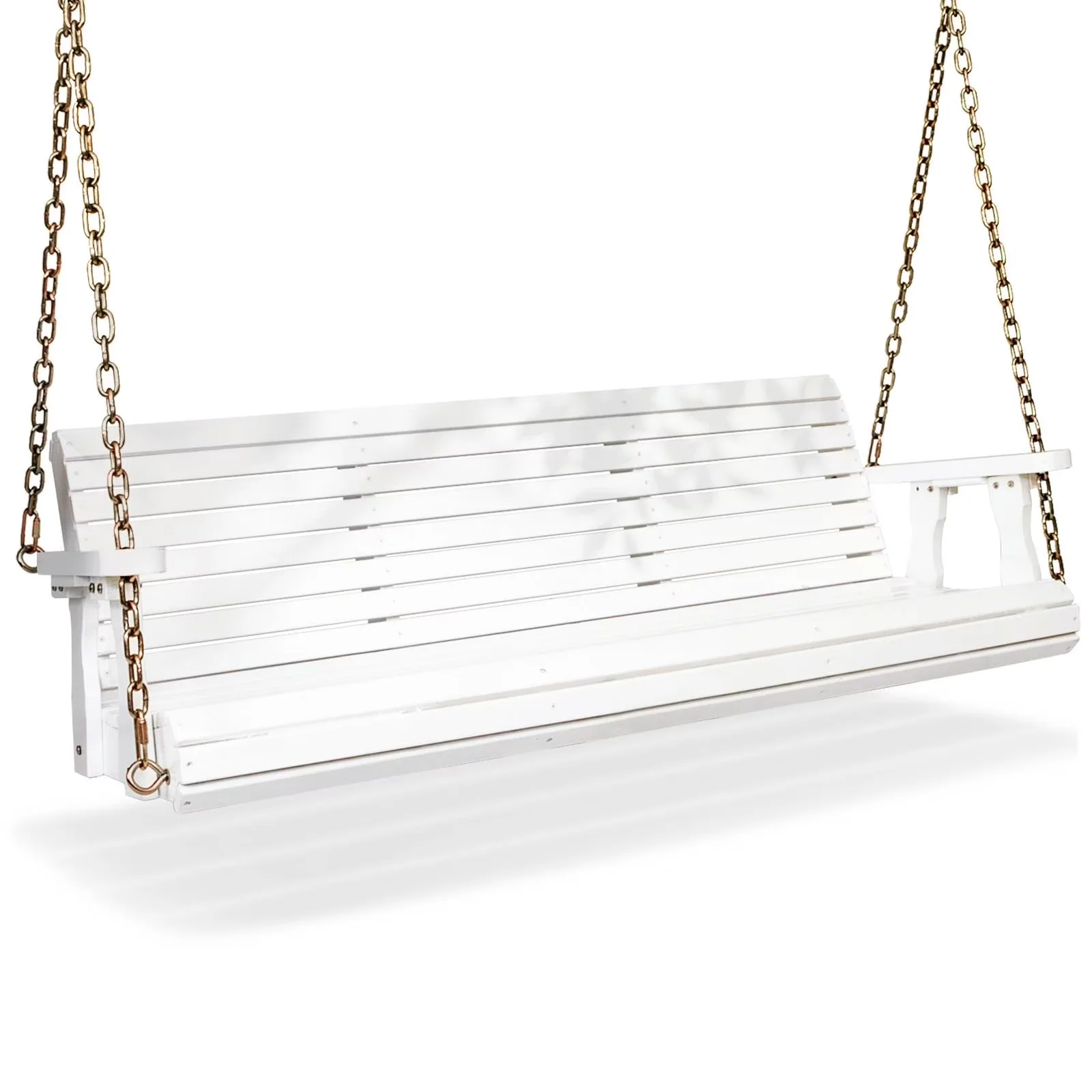 Patio Chair Professional with Weather-Resistant, Made of high Fir and Chain materials - White Wood Model B6A08F