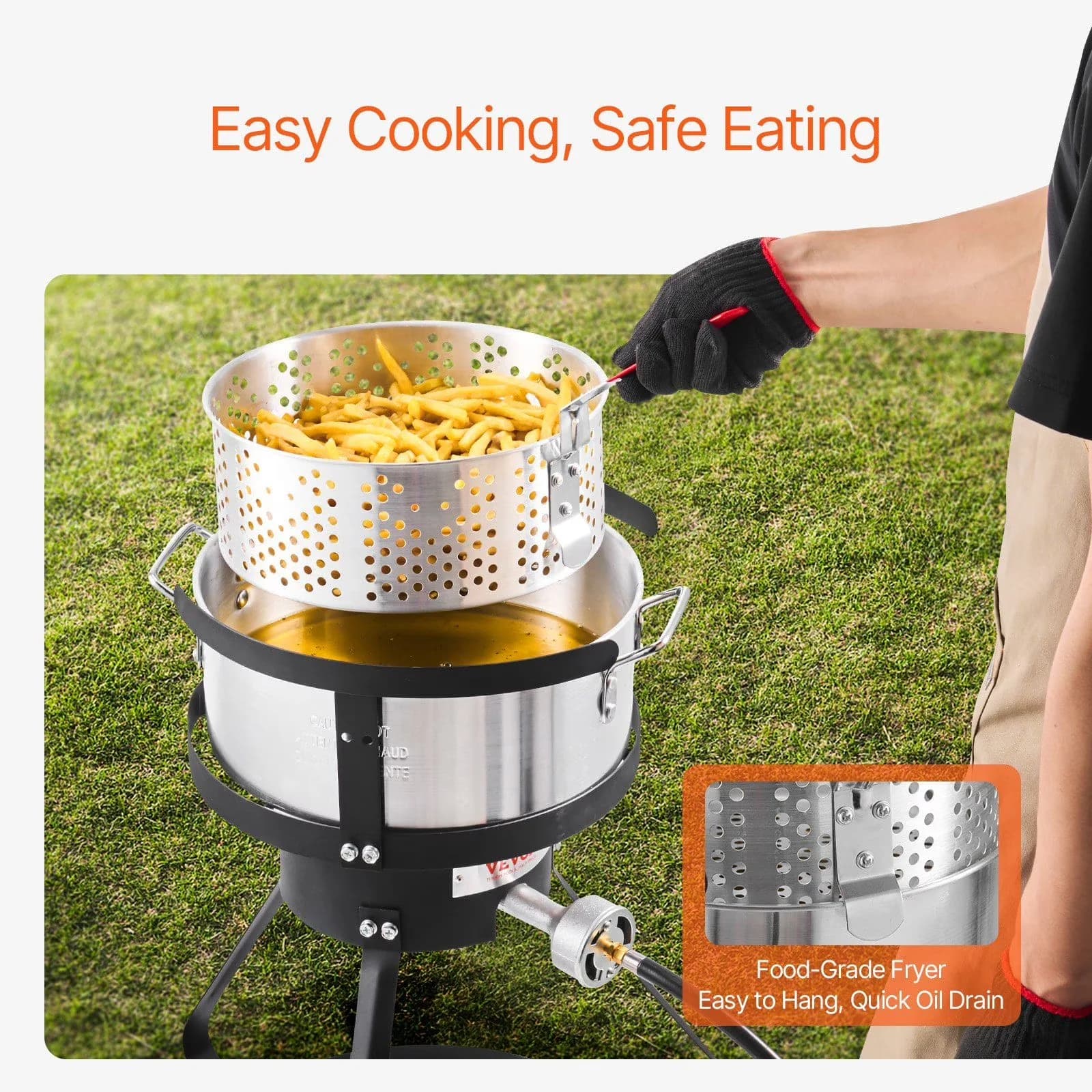 Outdoor Fryer Classic with 54000 BTU, Heat Resistant Handle, Number of Packages:1 - Model 8FDC81