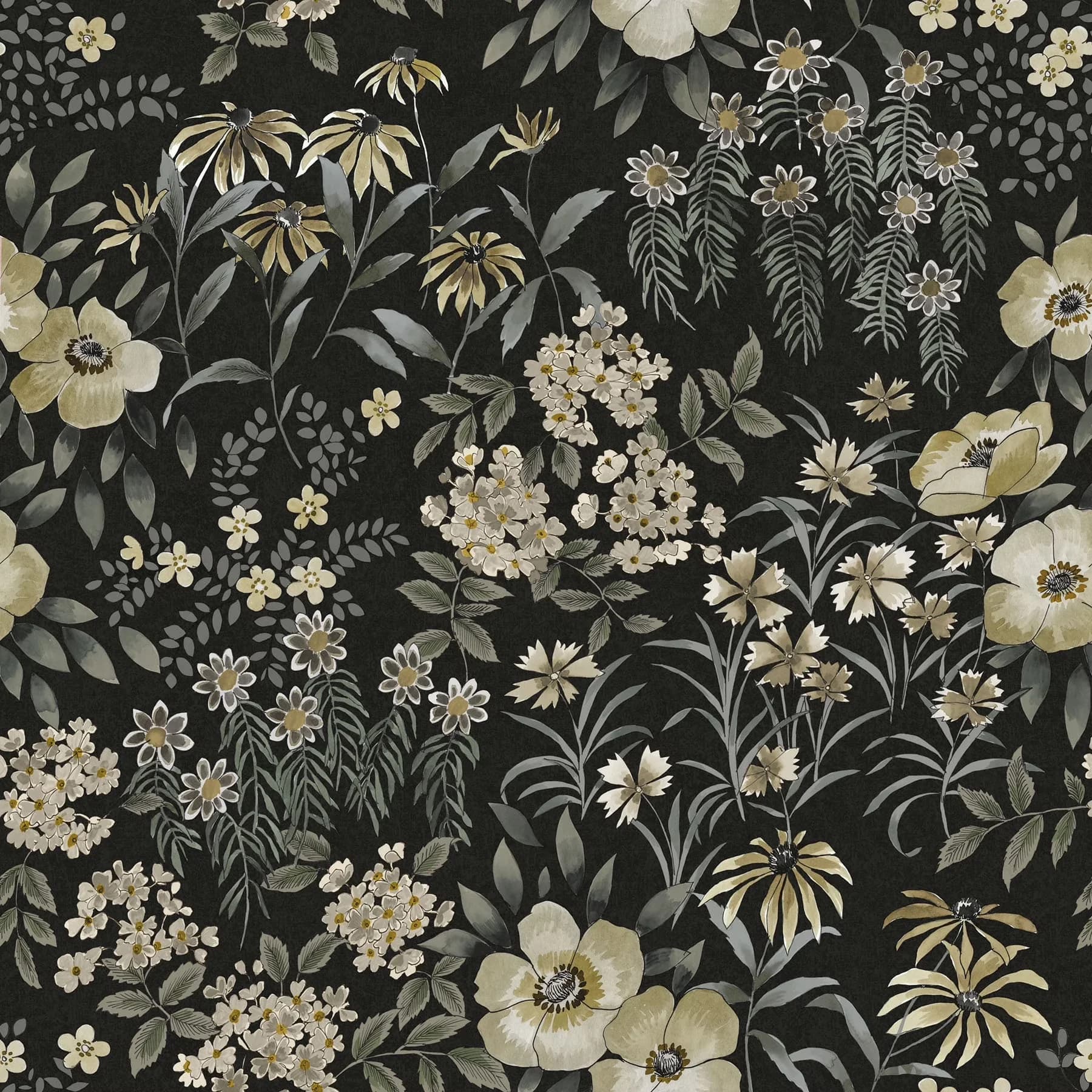 Efficient Wallpaper with Easy To Clean, Washable, 1 count - Black Vinyl Model 721A02