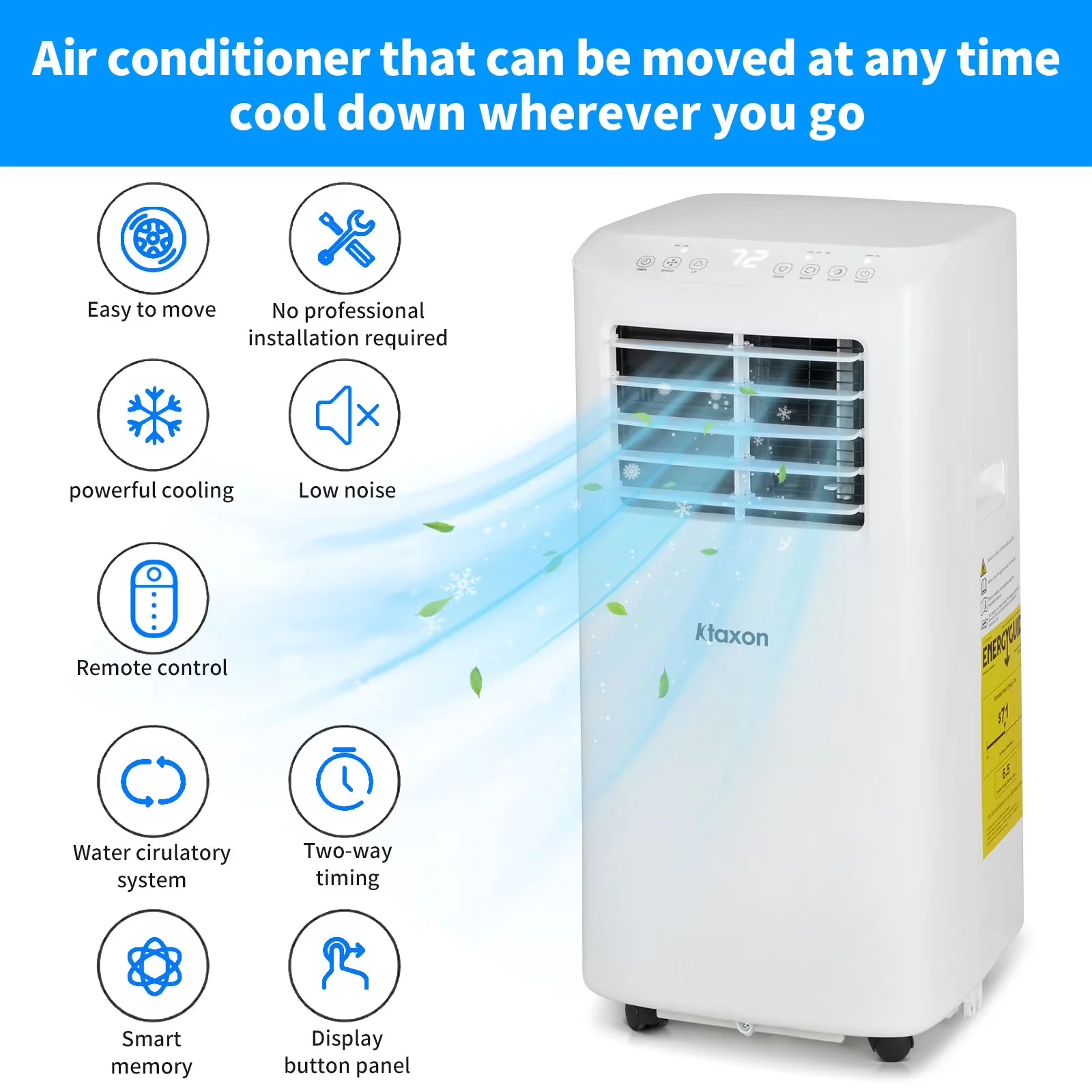 Sleek Air Conditioner with 5100 BTU, Self-Diagnostic Technology, Timer - Model 536C68