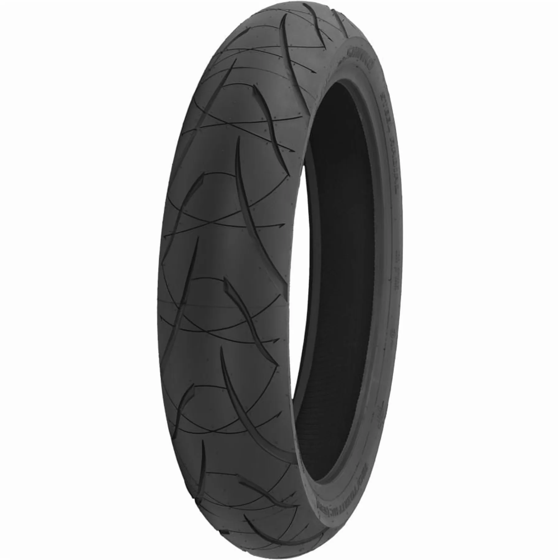 Stylish Motorcycle Tire with High-Speed, 016 Verge 2X Front 120/ - Black Model DB879A