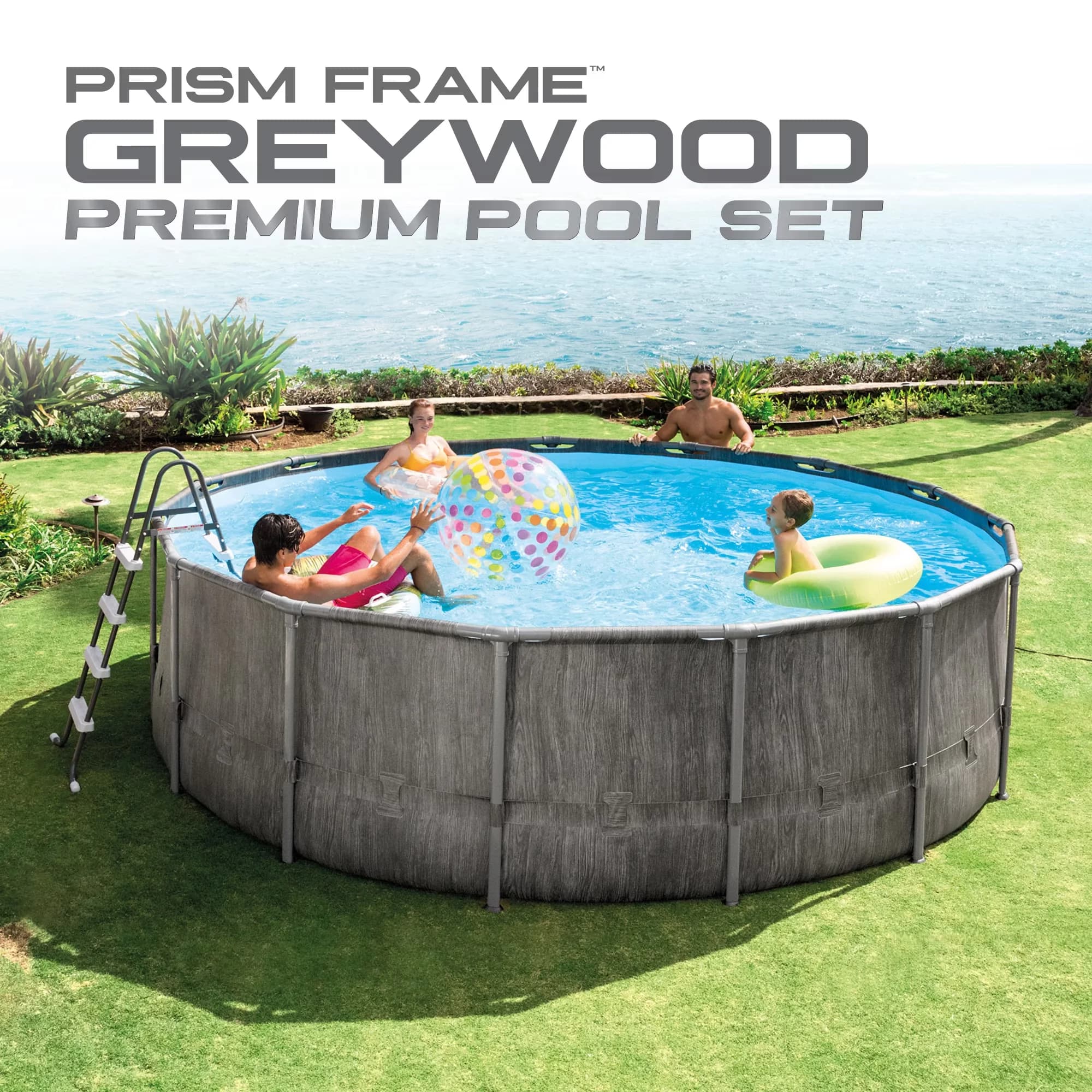 Sleek Above Ground Pool with Puncture Resistant, Repair patch is included for easy fixes - Model 130C97