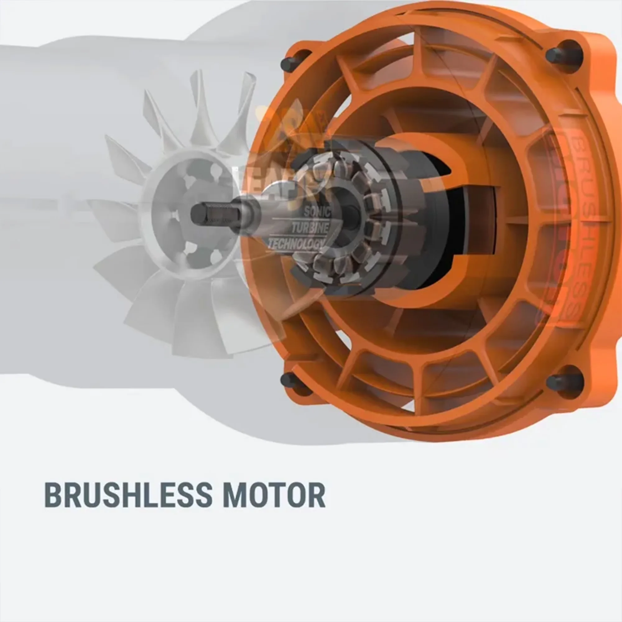 Modern Leaf Blower with Battery, Sonic Turbine Technology - WG543 - Residential Grade Model B8CC81