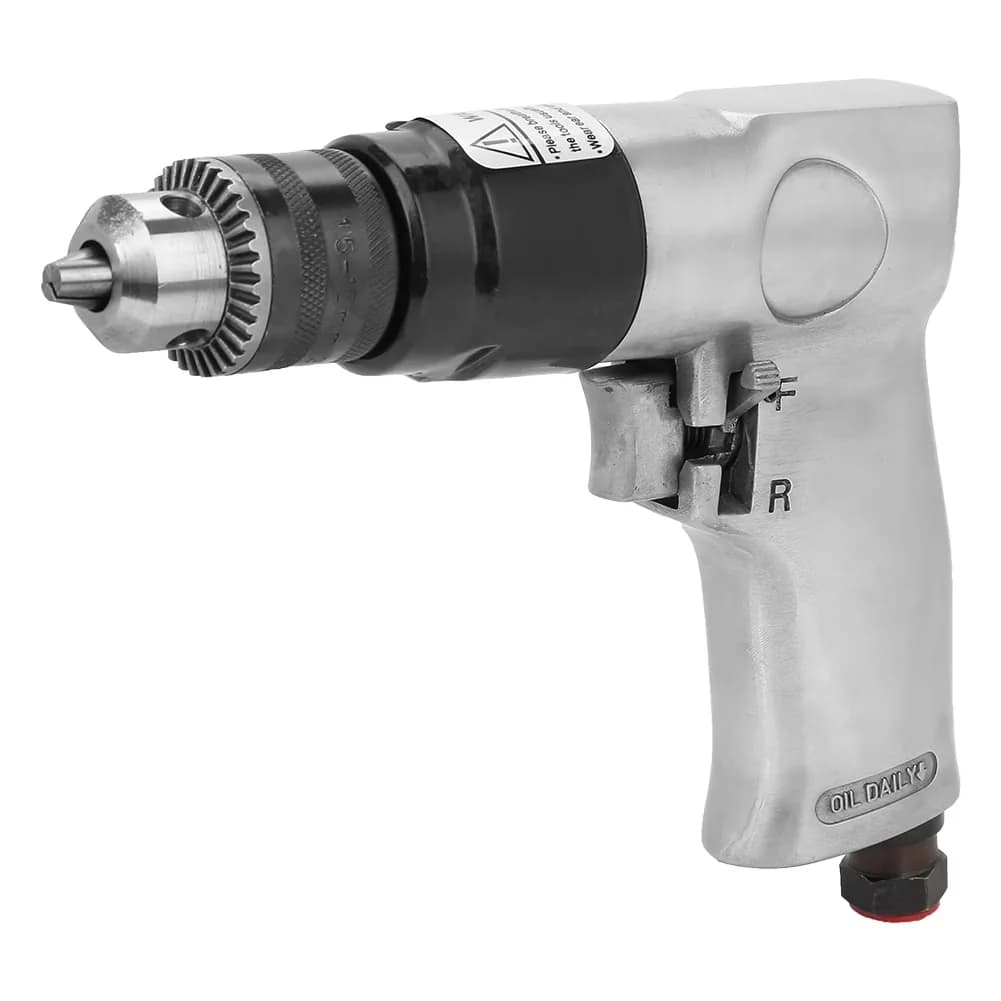 Drills Driver Efficient with Handheld, 1700rpm Air Tool, 3/8" Chuck - Silver Model BEF765