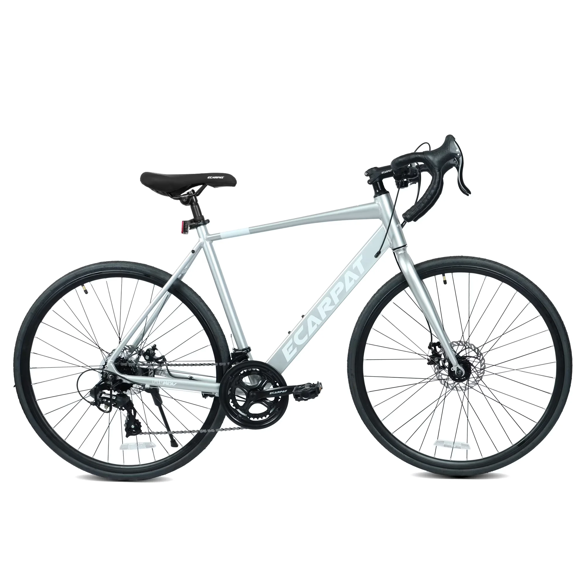Versatile Road Bike with Disc Brakes, Lightweight Aluminum Frame, 700C - Silver Model 996E79