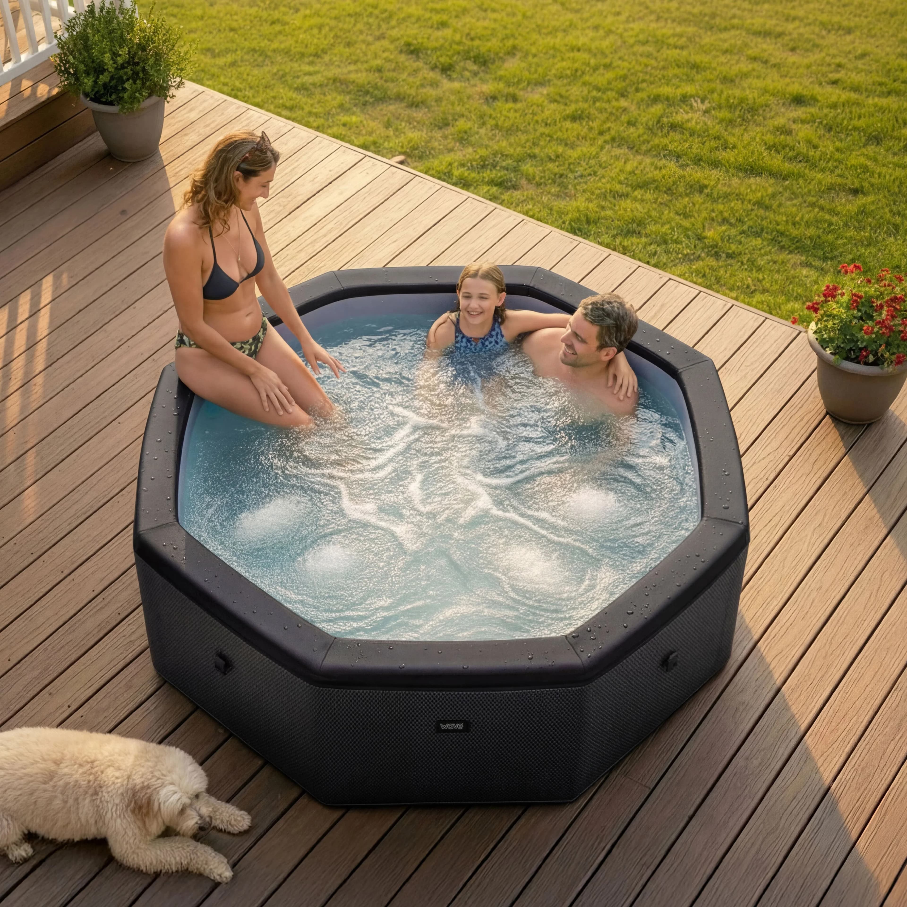 Sleek Hot Tub with Insulated, Puncture Resistant - Black 90 - Reliable Performance Model 4EB5D8
