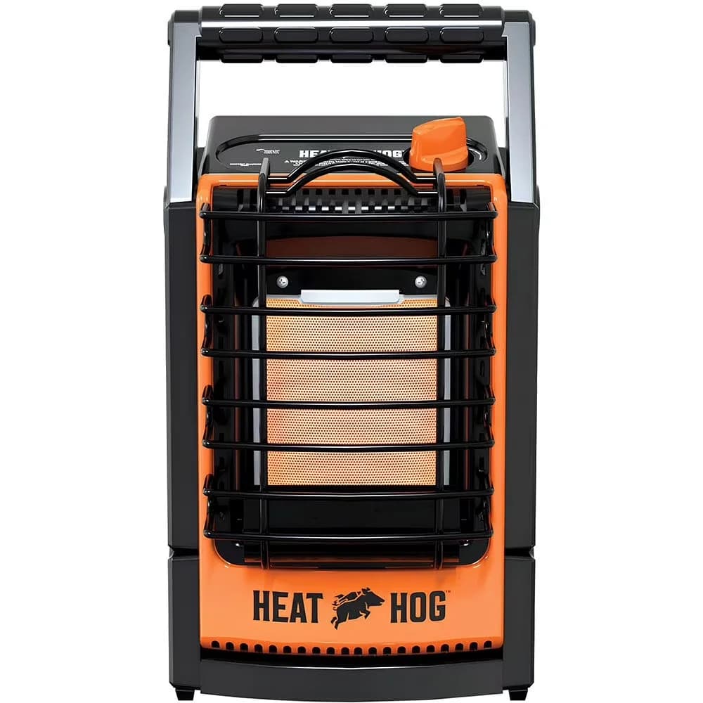 Stylish Portable And Electric Space Heater with 9000 BTU, Adjustable - Black, Orange Model 0E66AF