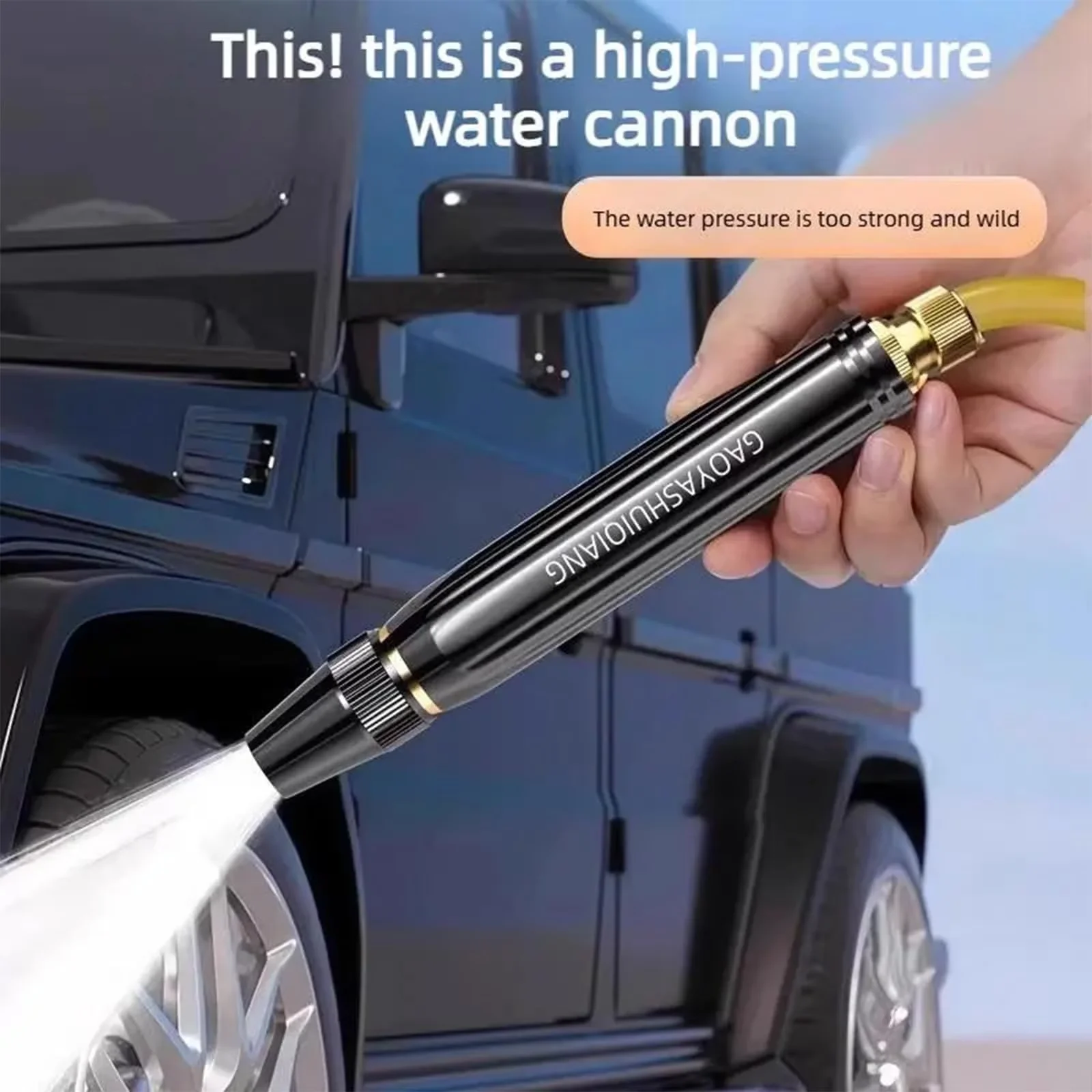 Modern Pressure Washer with Booster Nozzle and Hose, High-Pressure Car Wash Water Gun for Car - Model BB93DA
