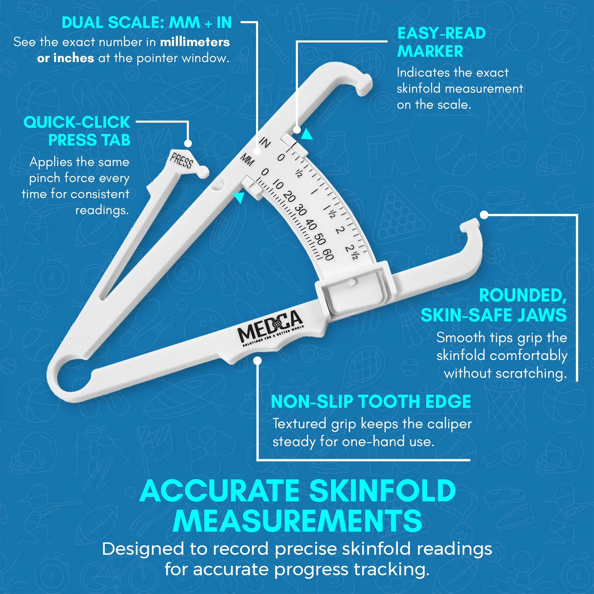 Measuring Layout Modern with Handheld, 1 Pack, White - White - Commercial Quality Model 75BCA6