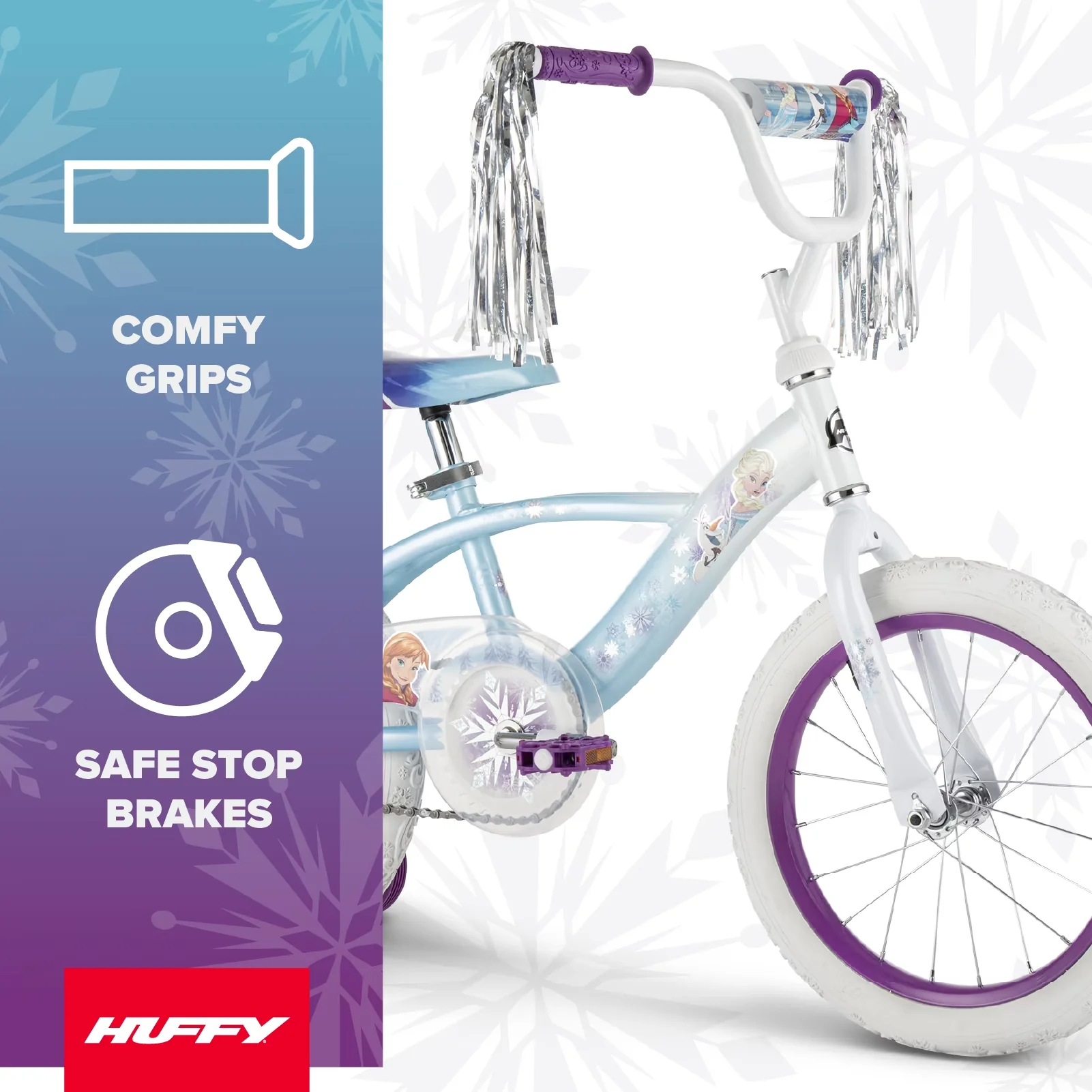 Kids Bike Quality with Adjustable Seat, Adjustable Seat Height, 16" Disney Frozen Kids' - Blue Model 3DEB09