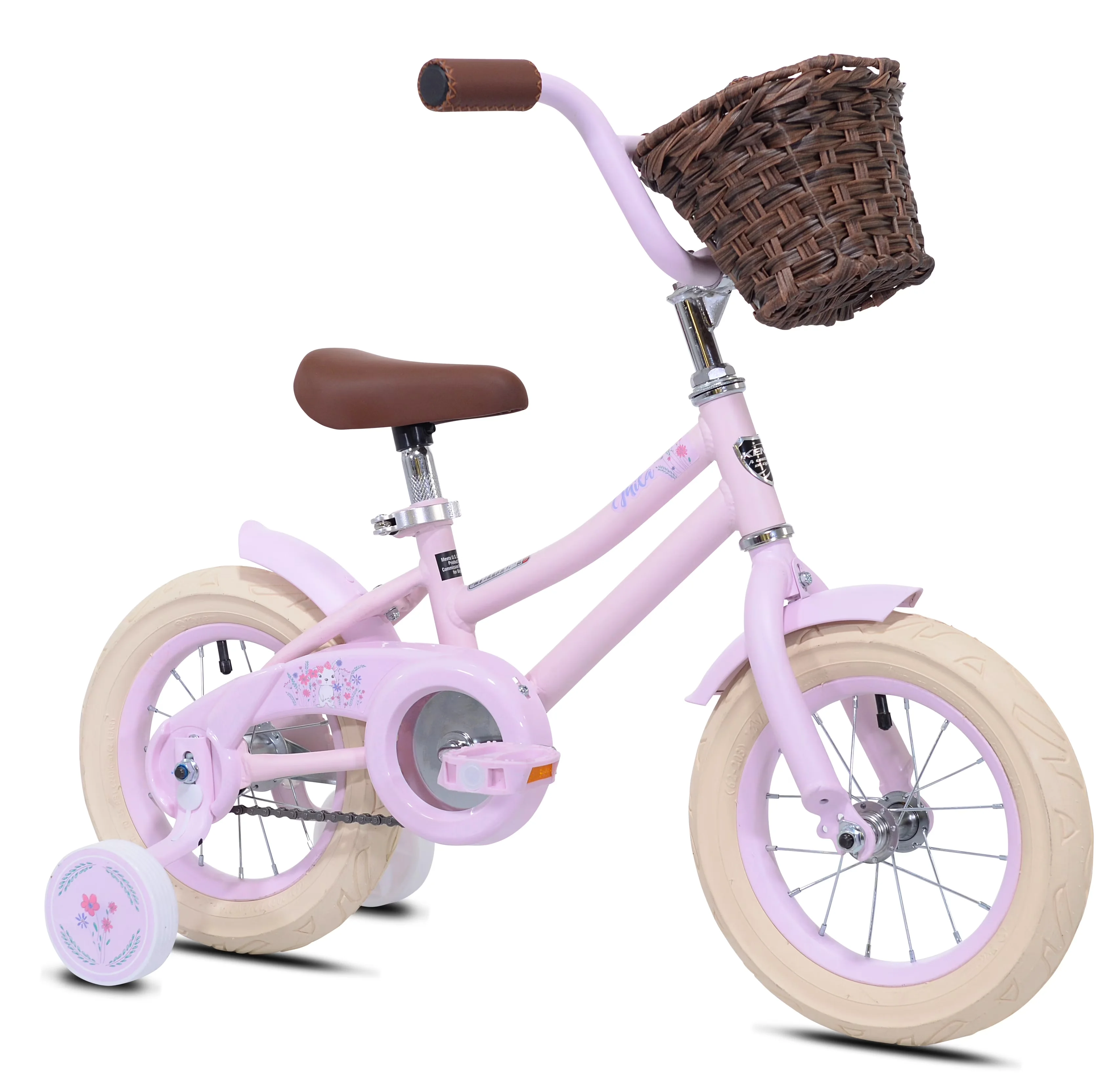 Modern Kids Bike with Adjustable Seat Height, Unisex, Fits Rider 2'-3'2" - Pink Model C83987