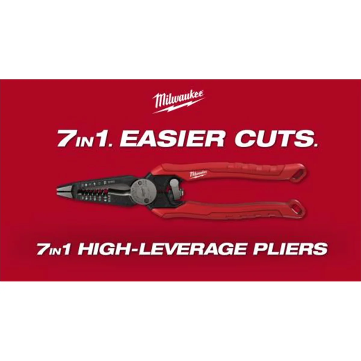 Compact Hand Tool with Insulated, Wire Cutter - Cuts up to (4) 12awg Wires, Loop Maker - Black Model 32A9E7