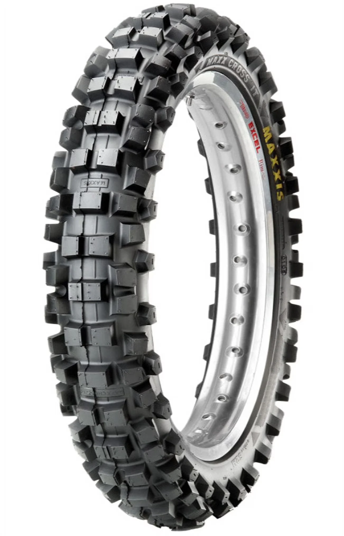 Durable Motorcycle Tire with Maxxcross IT Rear | 120/100-18 () - Black Model 96B725
