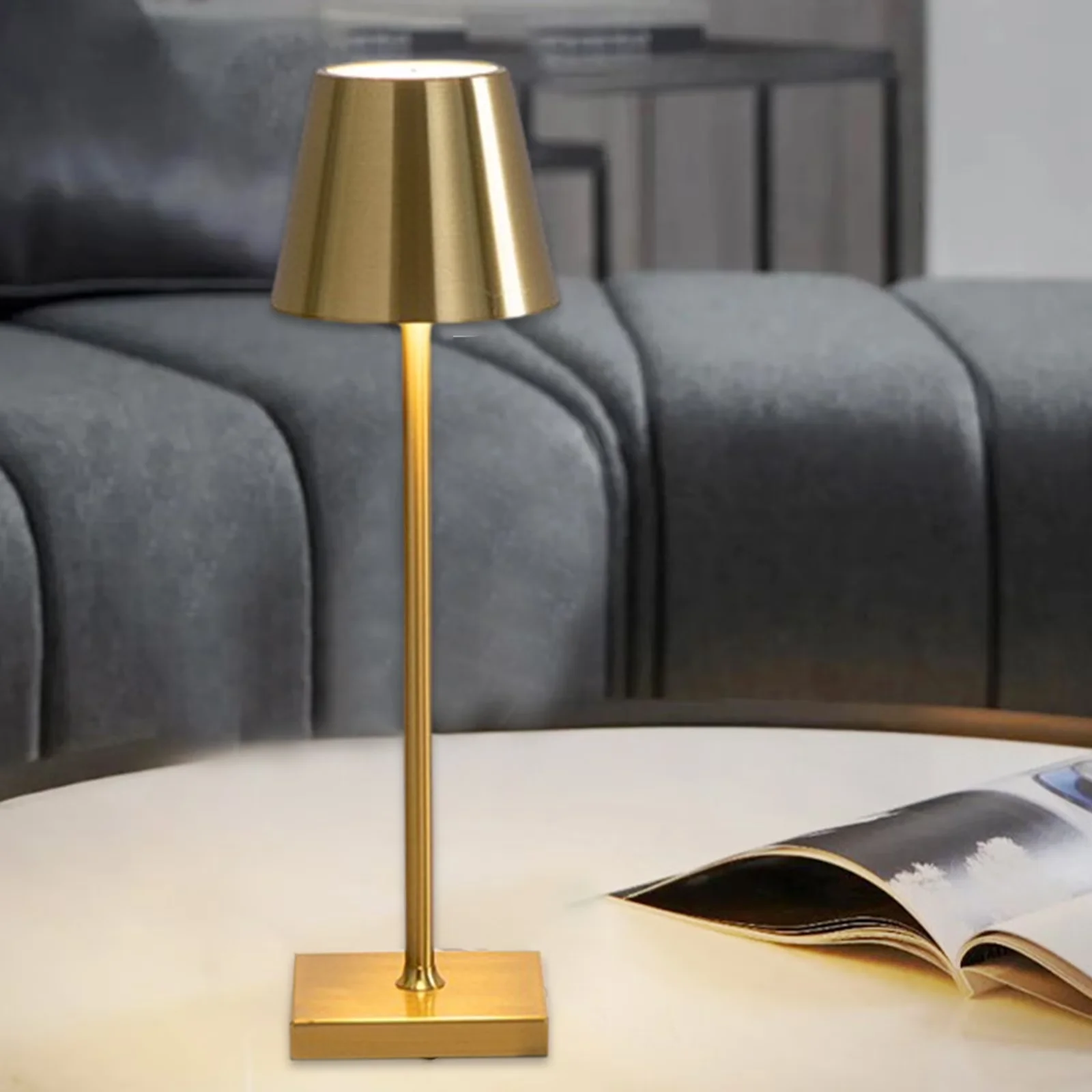 Desk Lamp Sleek with LED, Battery, Led Lights - Multicolor Metal Aluminum Model B43171