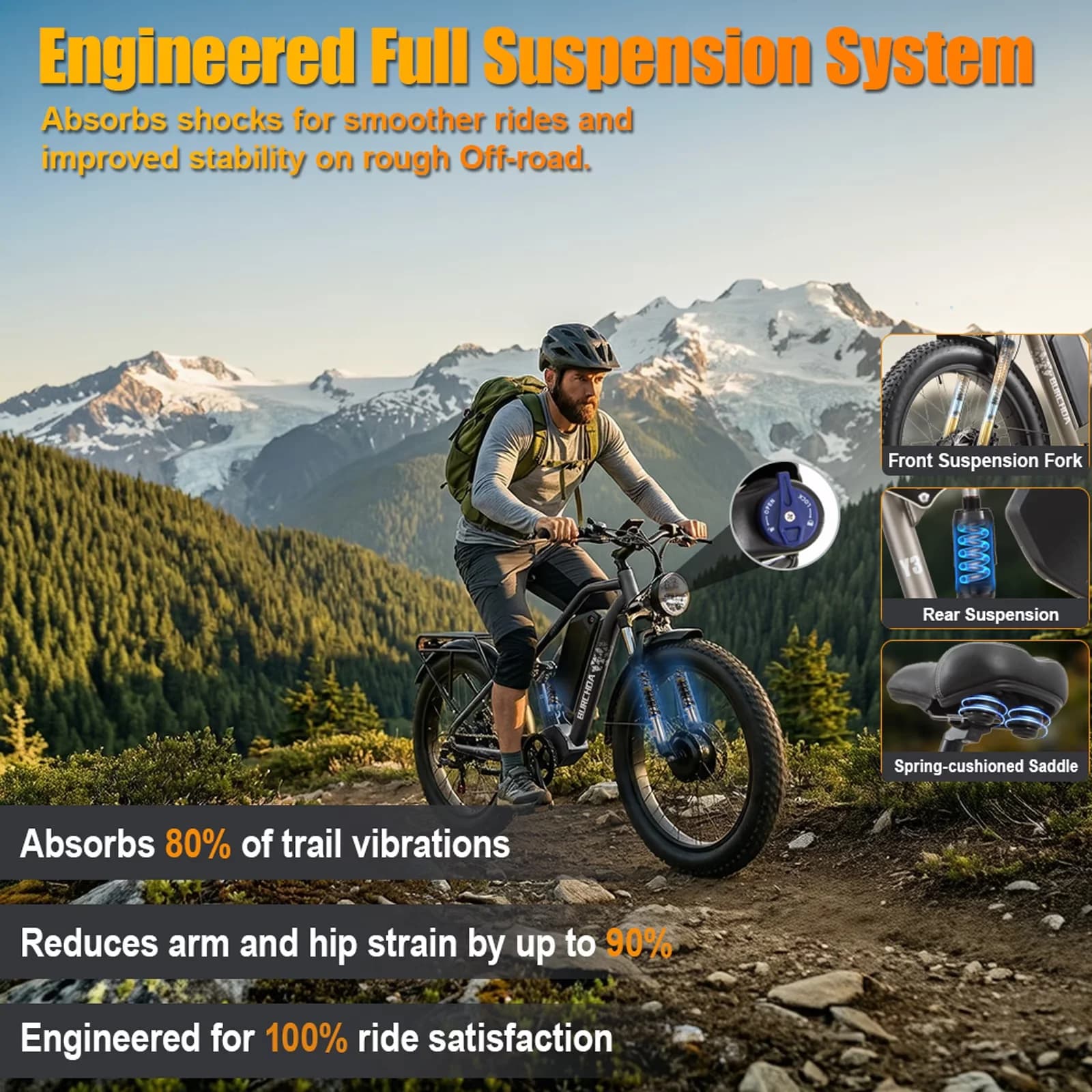 Modern Electric Bike with Battery, 5000W - Y3 Black 30Ah - Compact and Portable Model 2DE720