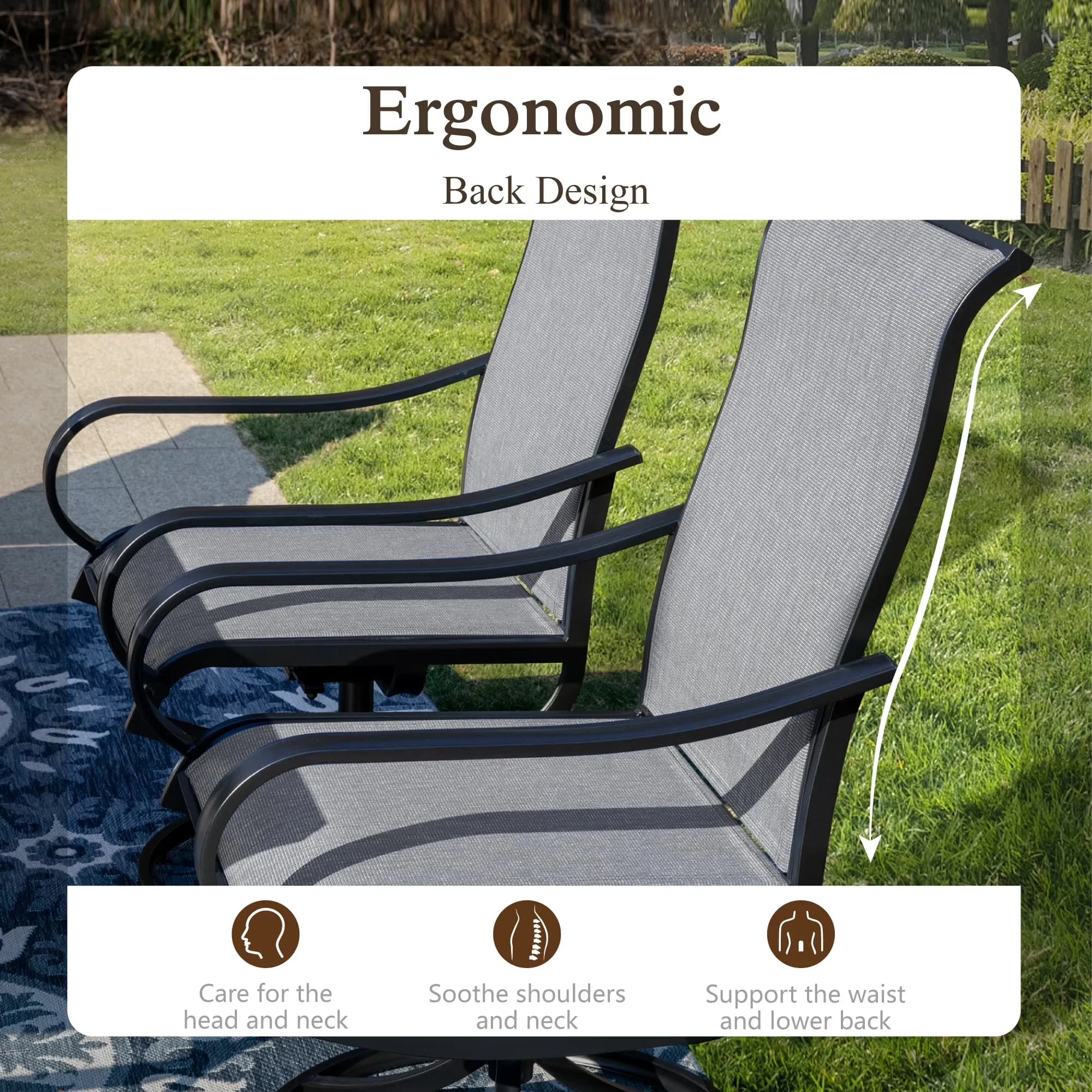 Innovative Patio Dining Set with Gray - Gray Metal Outdoor for Home and Office Model DA10B4