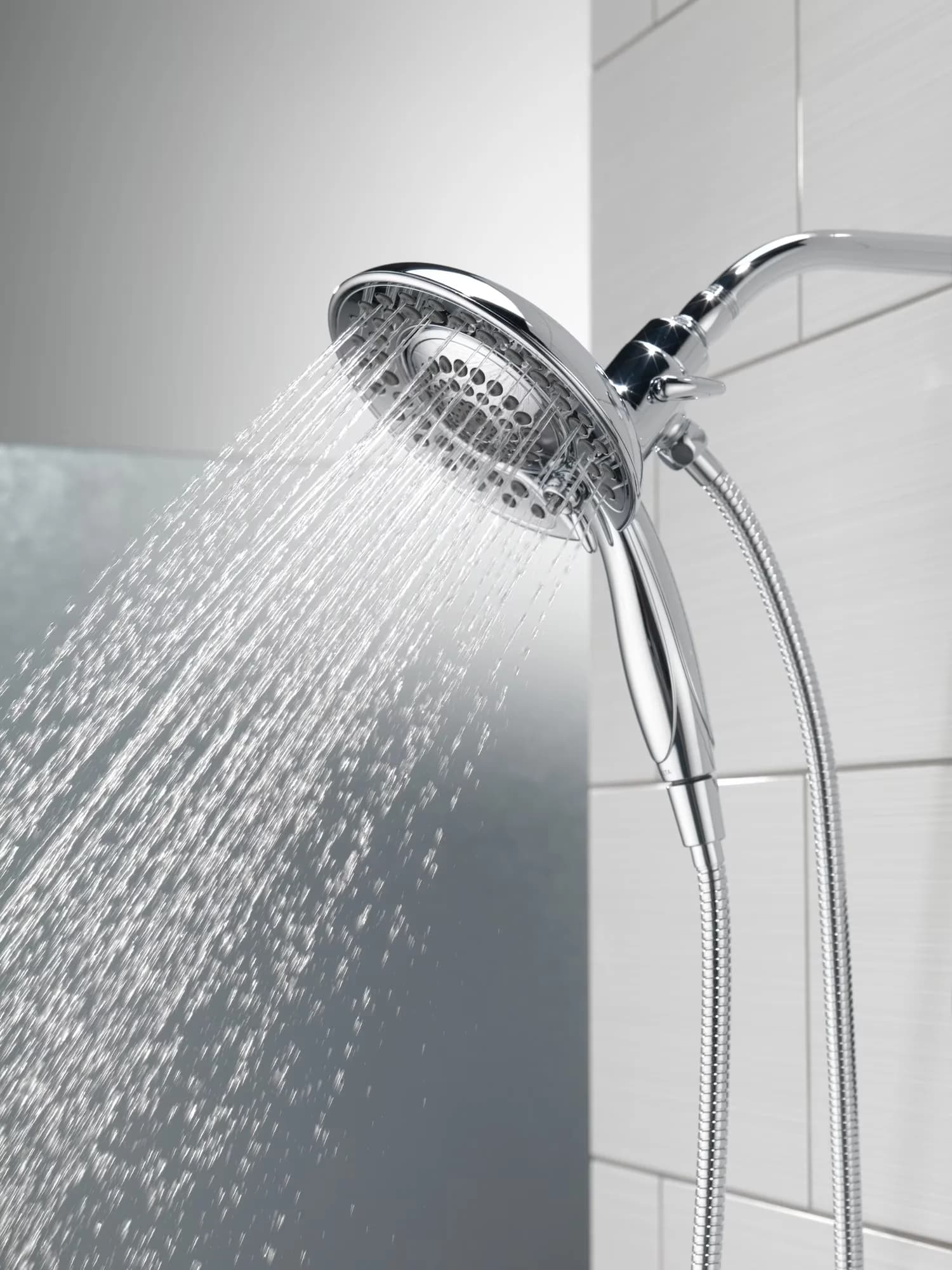Stylish Shower Head with Detachable, Installs in minutes - Steel 2 GPM Model 403CBA