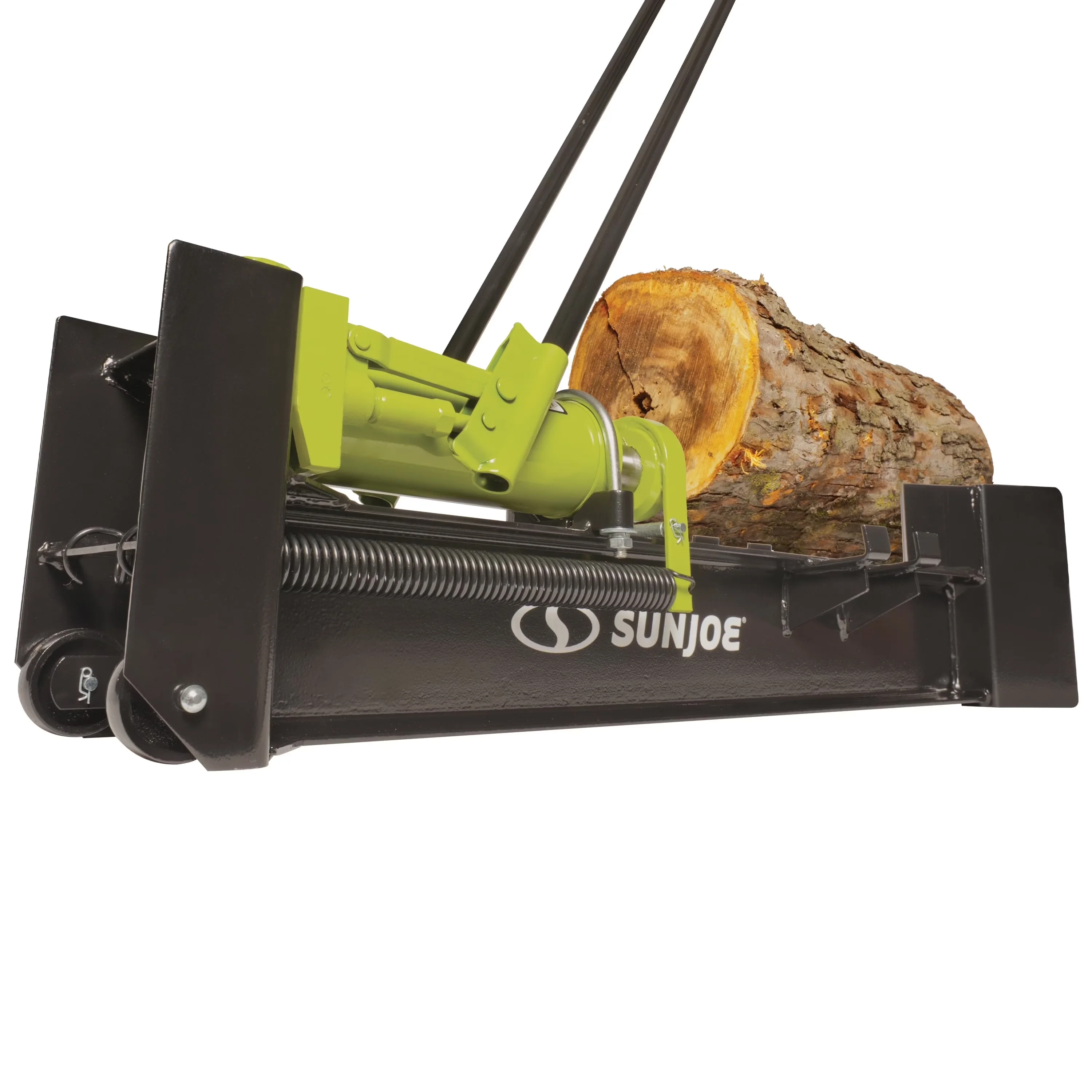Professional Logsplitter with Wheeled, Green, Hydraulic Steel Beam Log Splitter - Black .48 in Model 44C339
